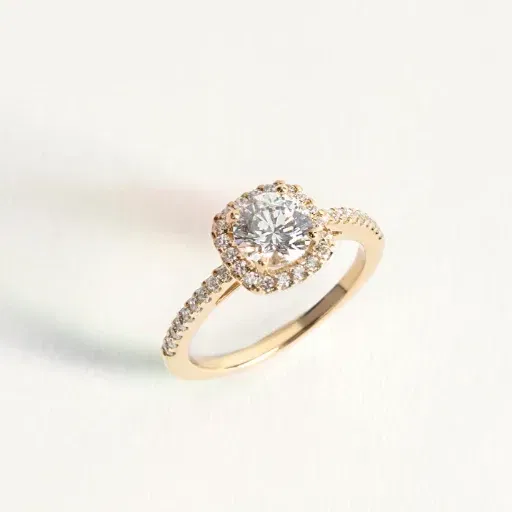 pave diamond engagement ring