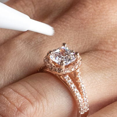cleaning an engagement ring