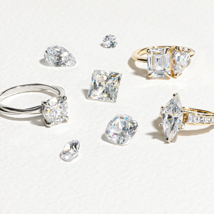 wedding rings and loose stones