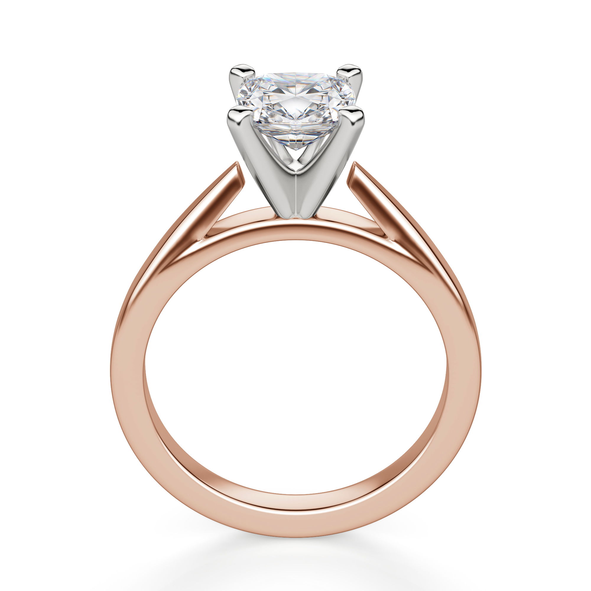 Cathedral Cushion Cut Engagement Ring