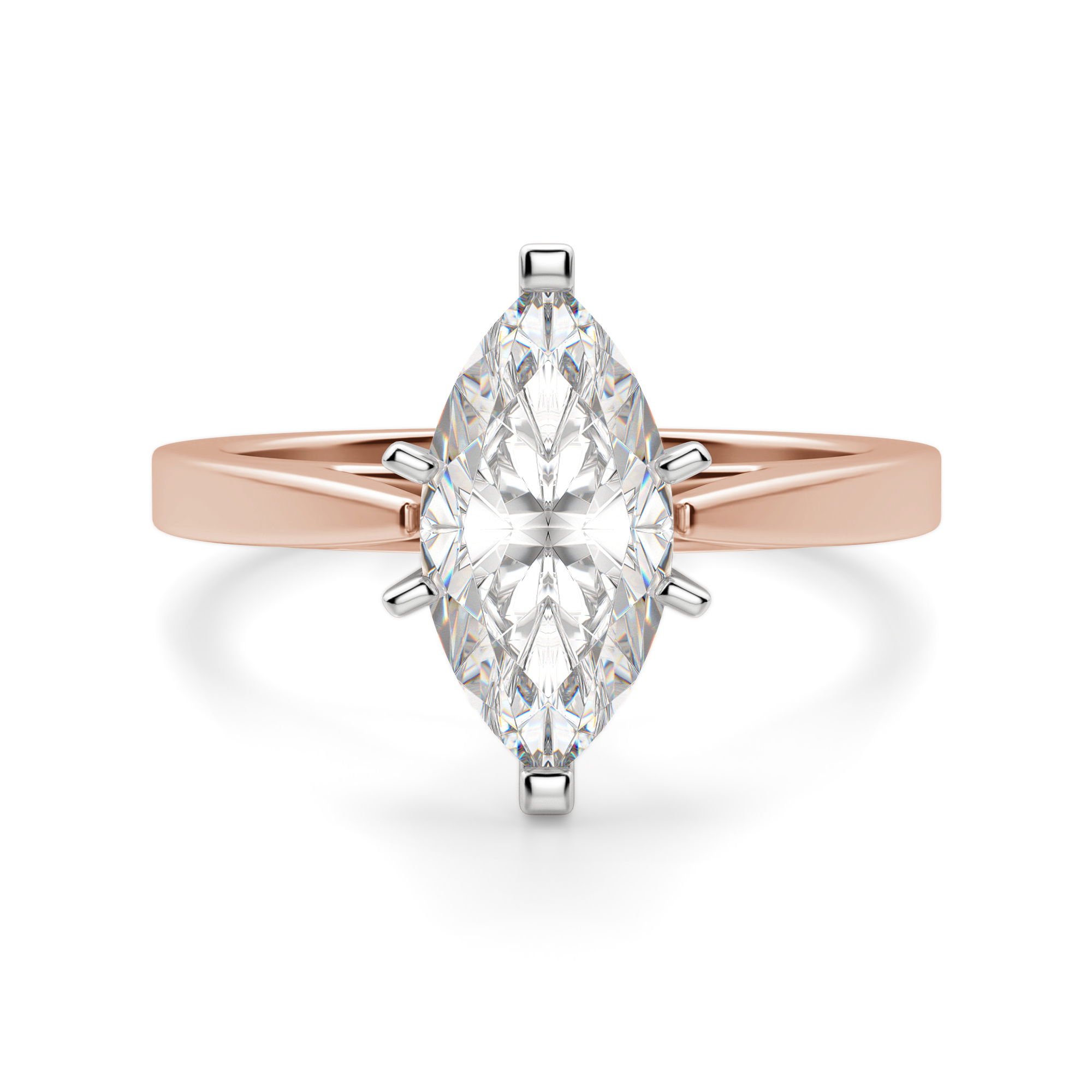 Cathedral Marquise Cut Engagement Ring