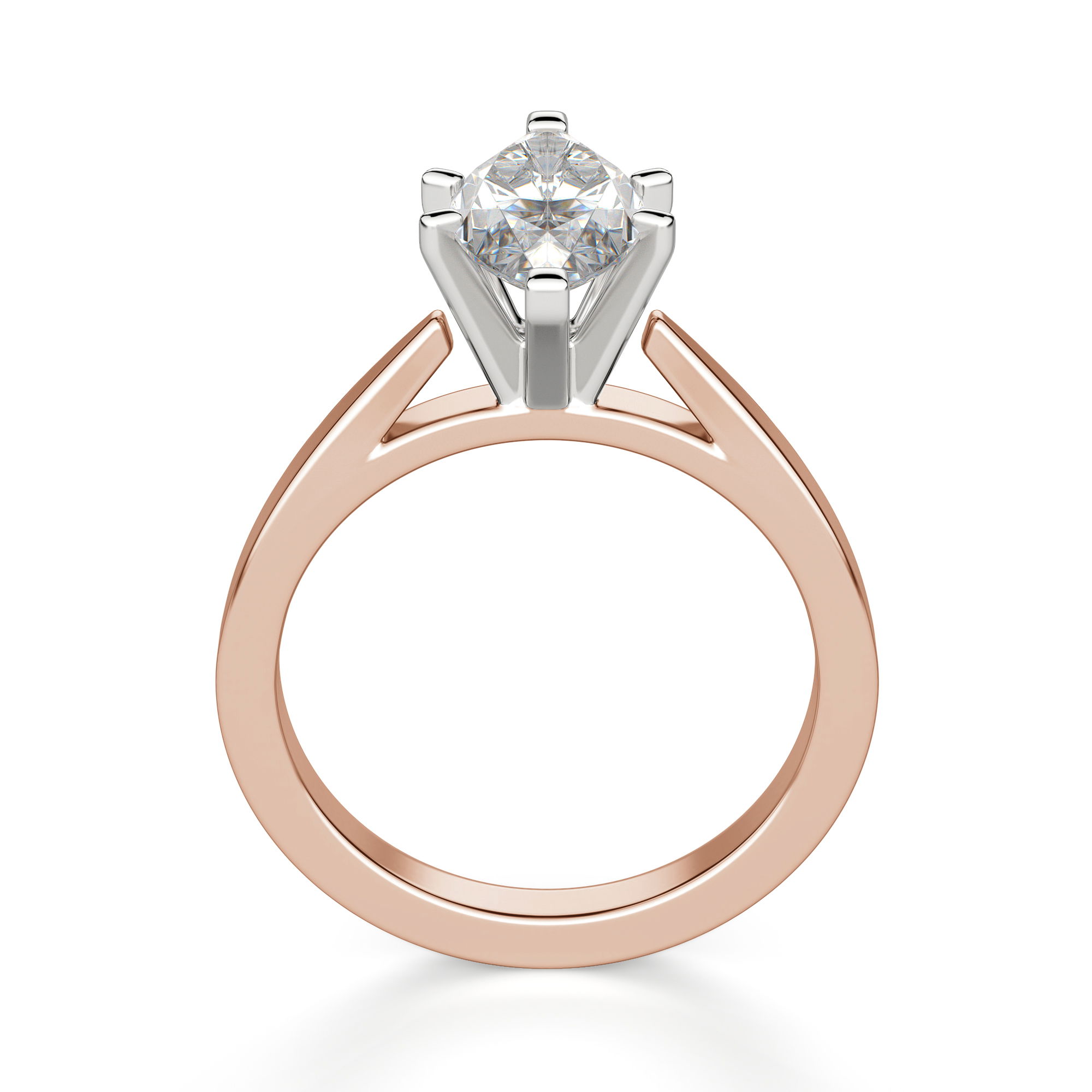 Cathedral Marquise Cut Engagement Ring