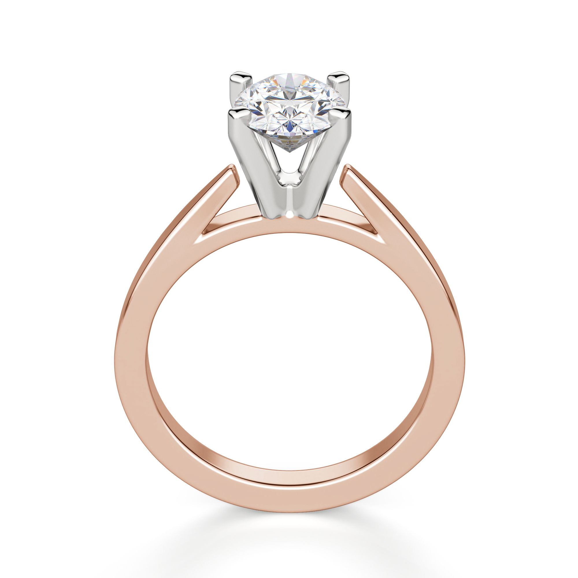 Cathedral Oval Cut Engagement Ring