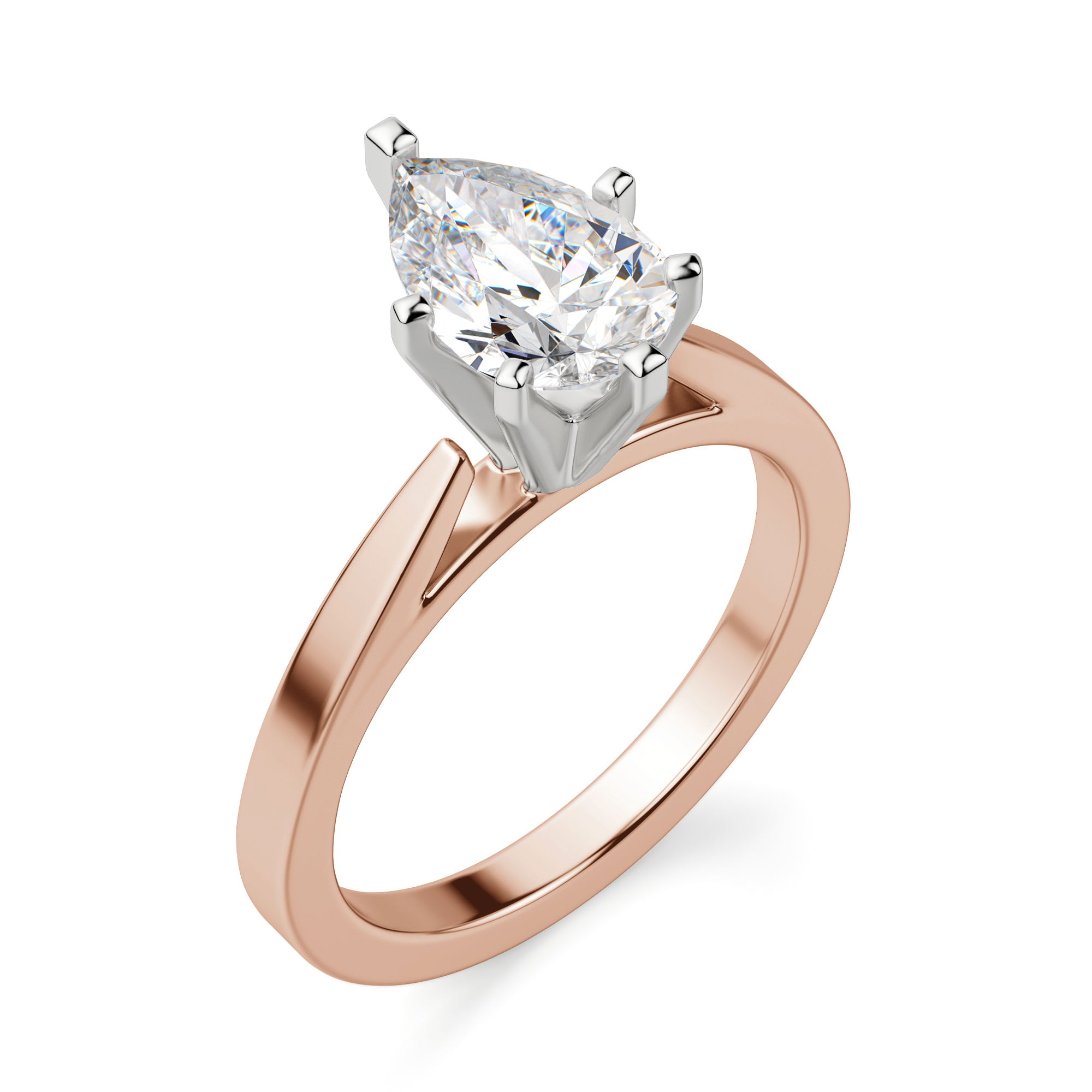 Cathedral Pear Cut Engagement Ring