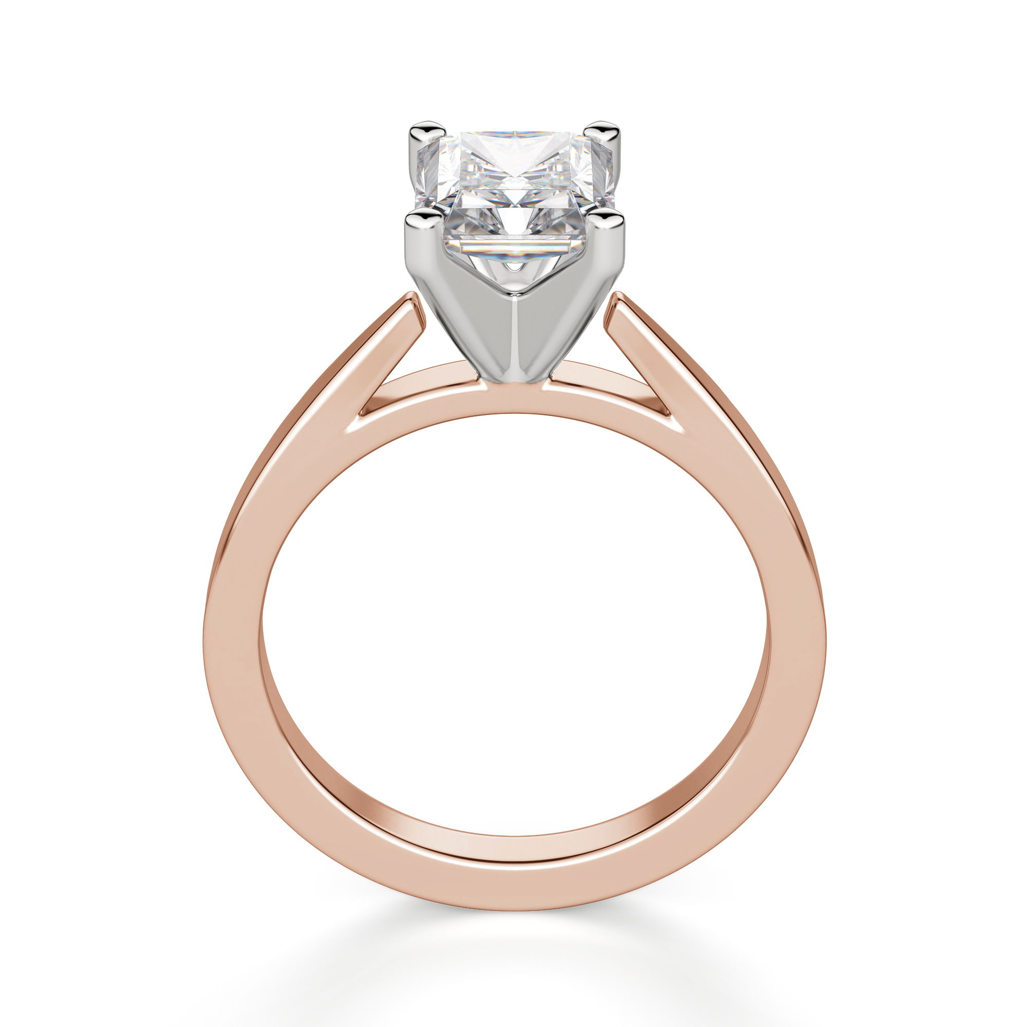 Cathedral Radiant Cut Engagement Ring