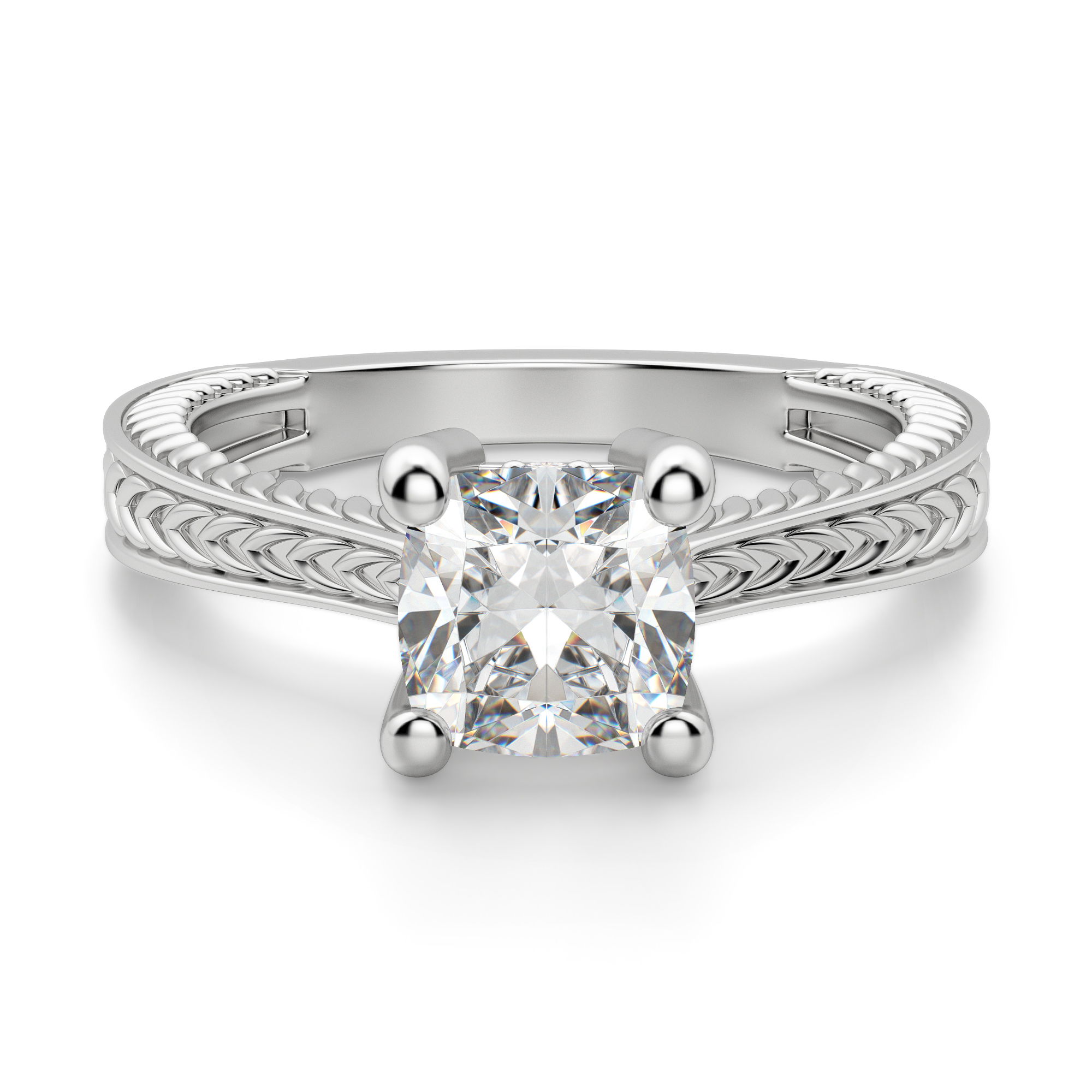 Sage Classic Cushion Cut Engagement Ring