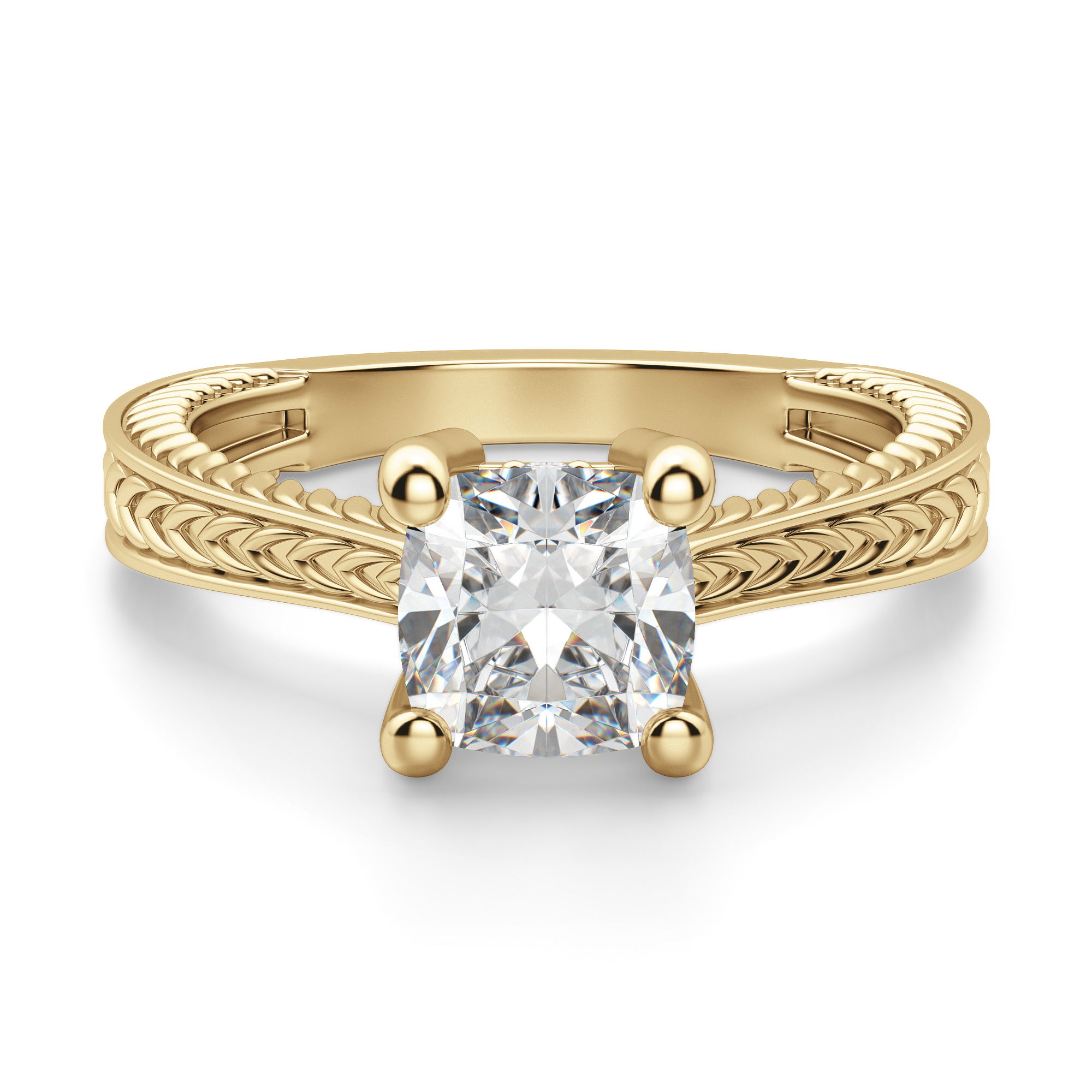 Sage Classic Cushion Cut Engagement Ring