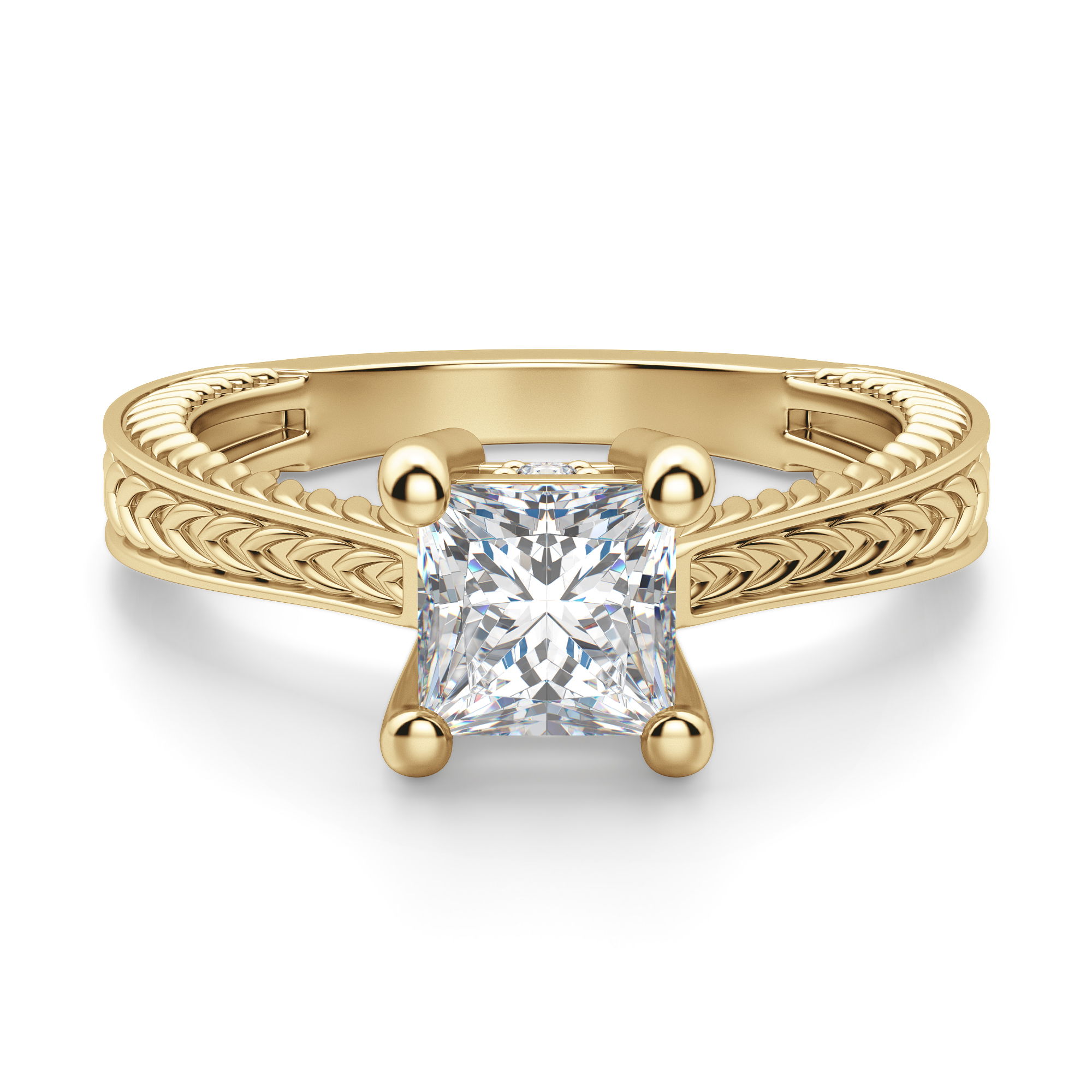 Sage Classic Princess Cut Engagement Ring