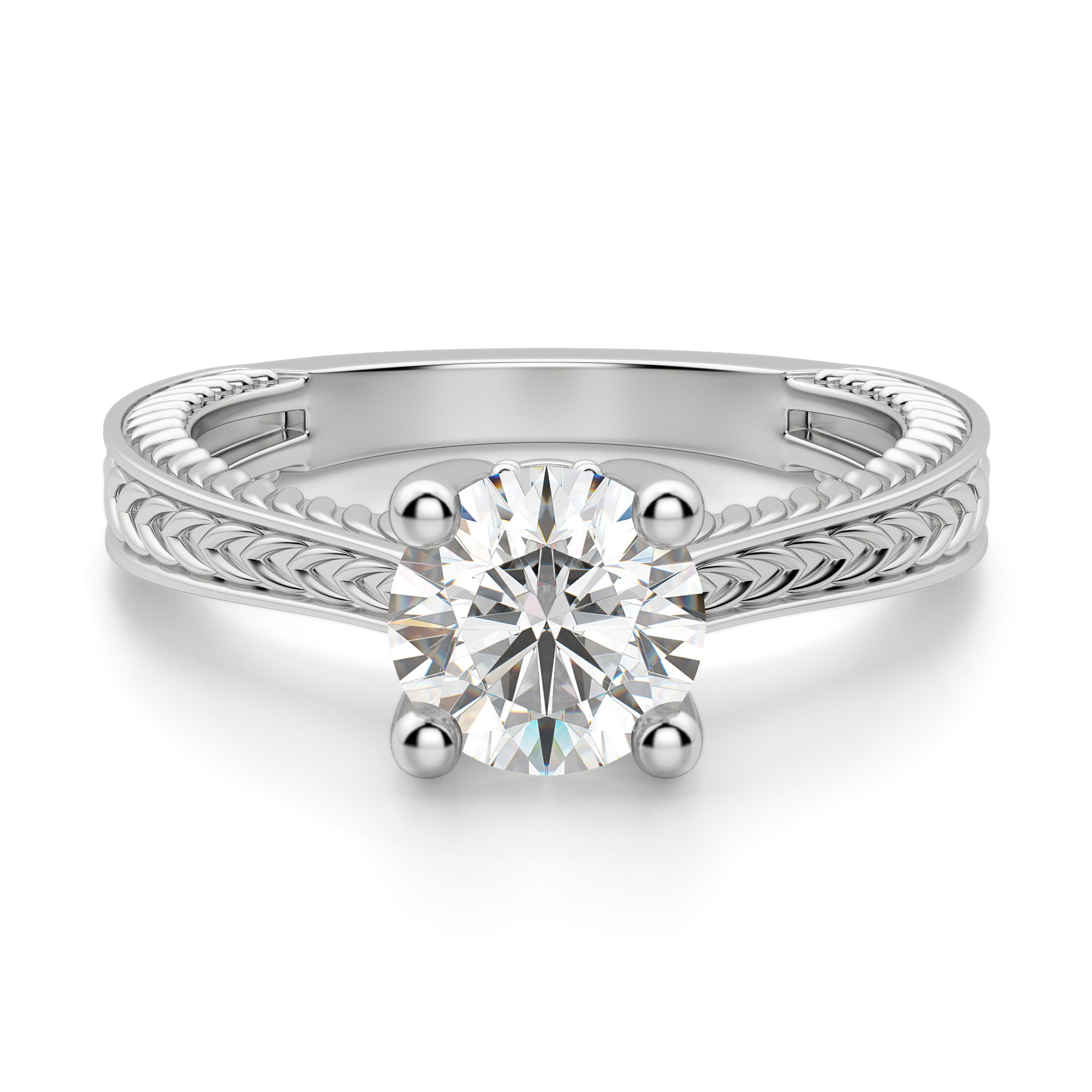 Sage Classic Round Cut Engagement Ring