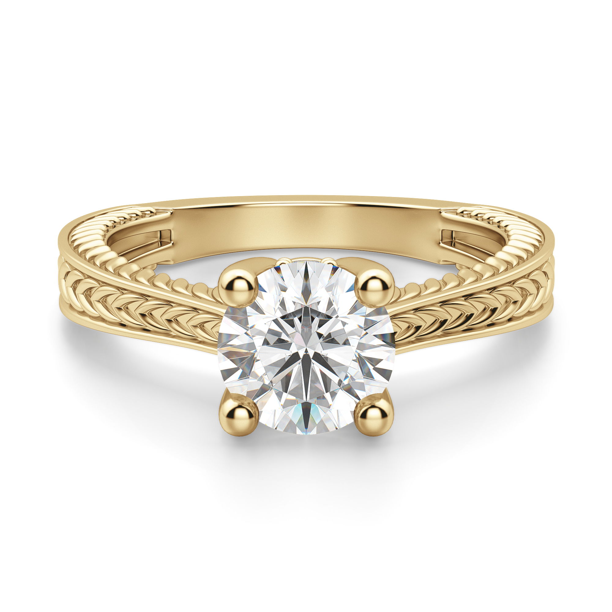 Sage Classic Round Cut Engagement Ring