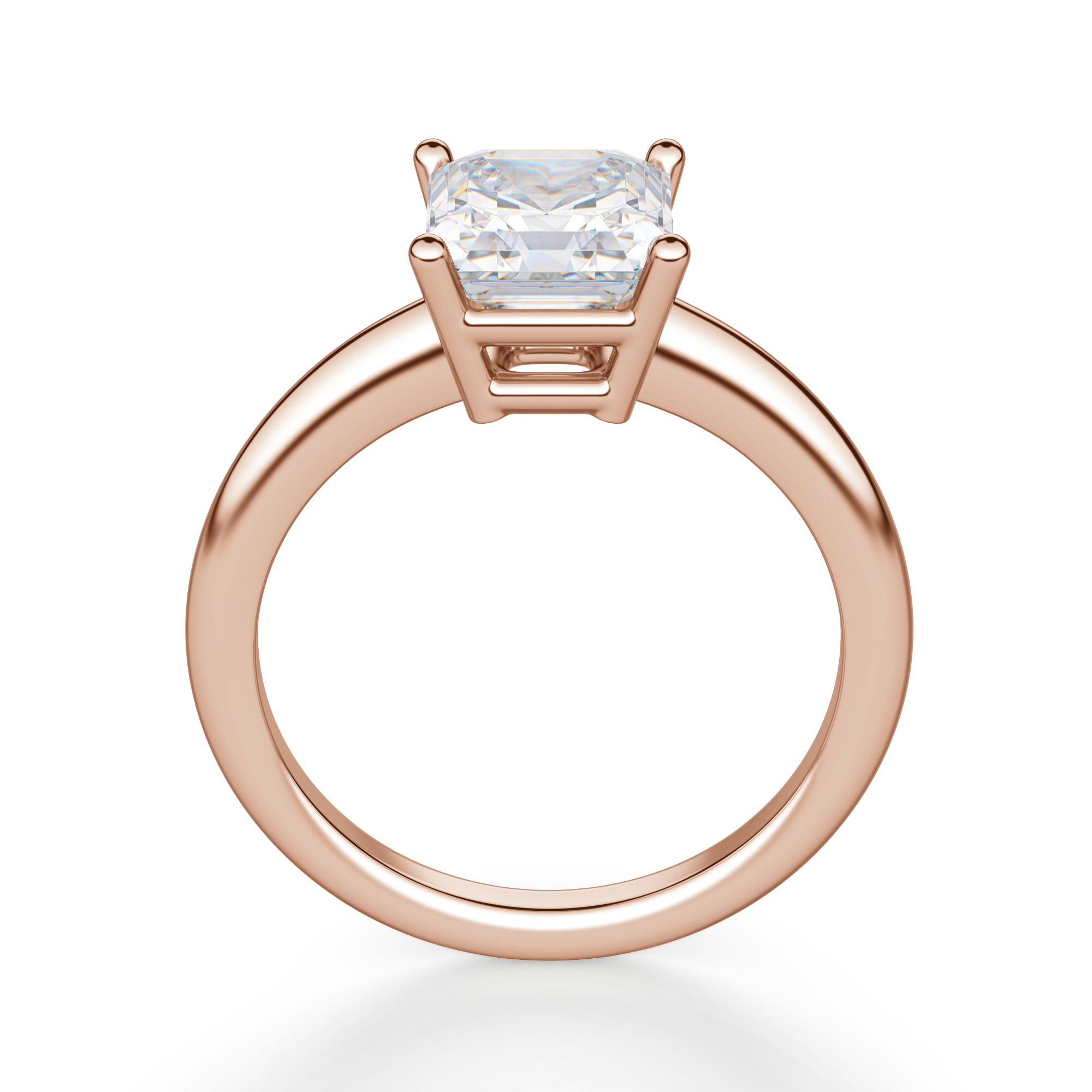 Basket Set Classic Asscher Cut Engagement Ring