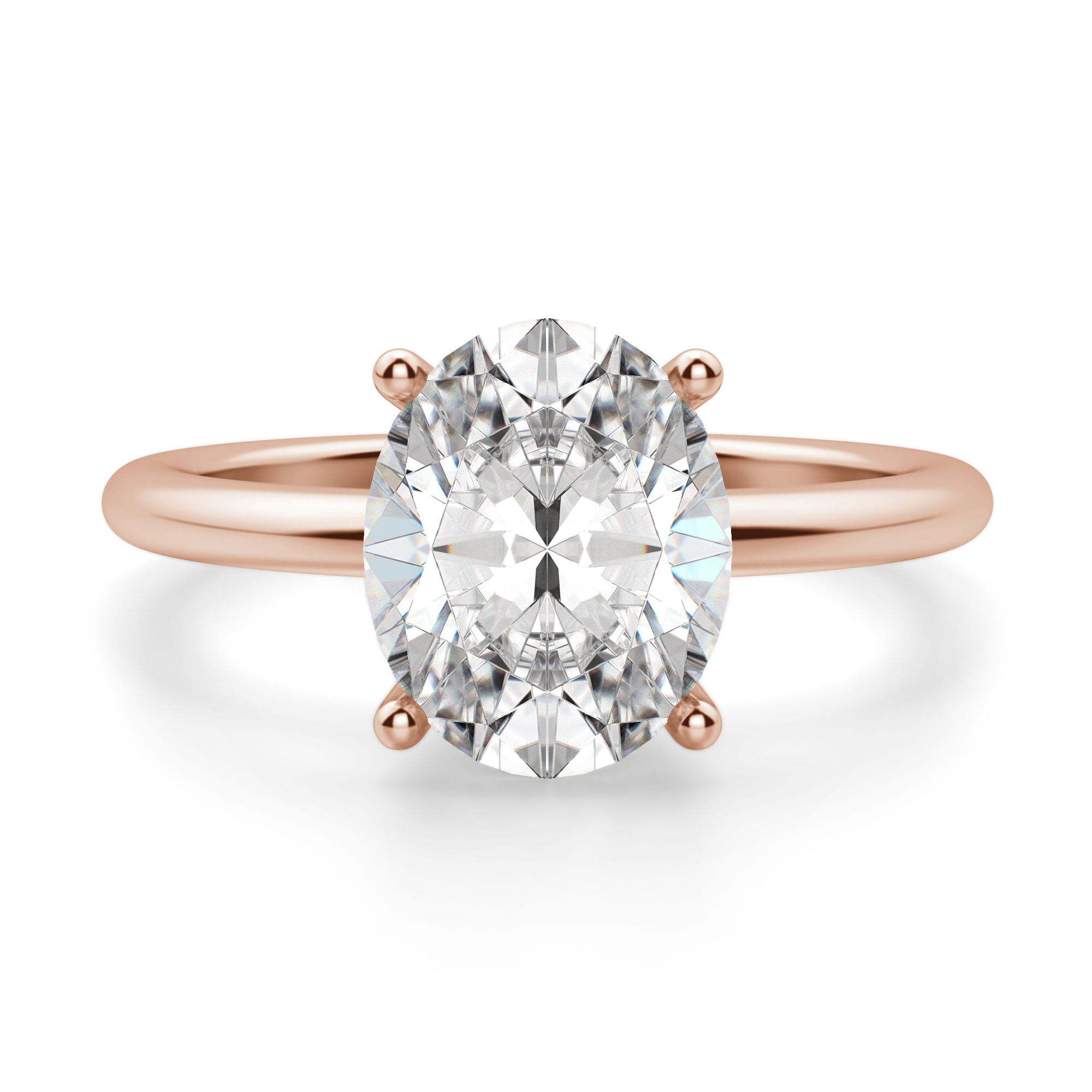 Basket Set Classic Oval Cut Engagement Ring