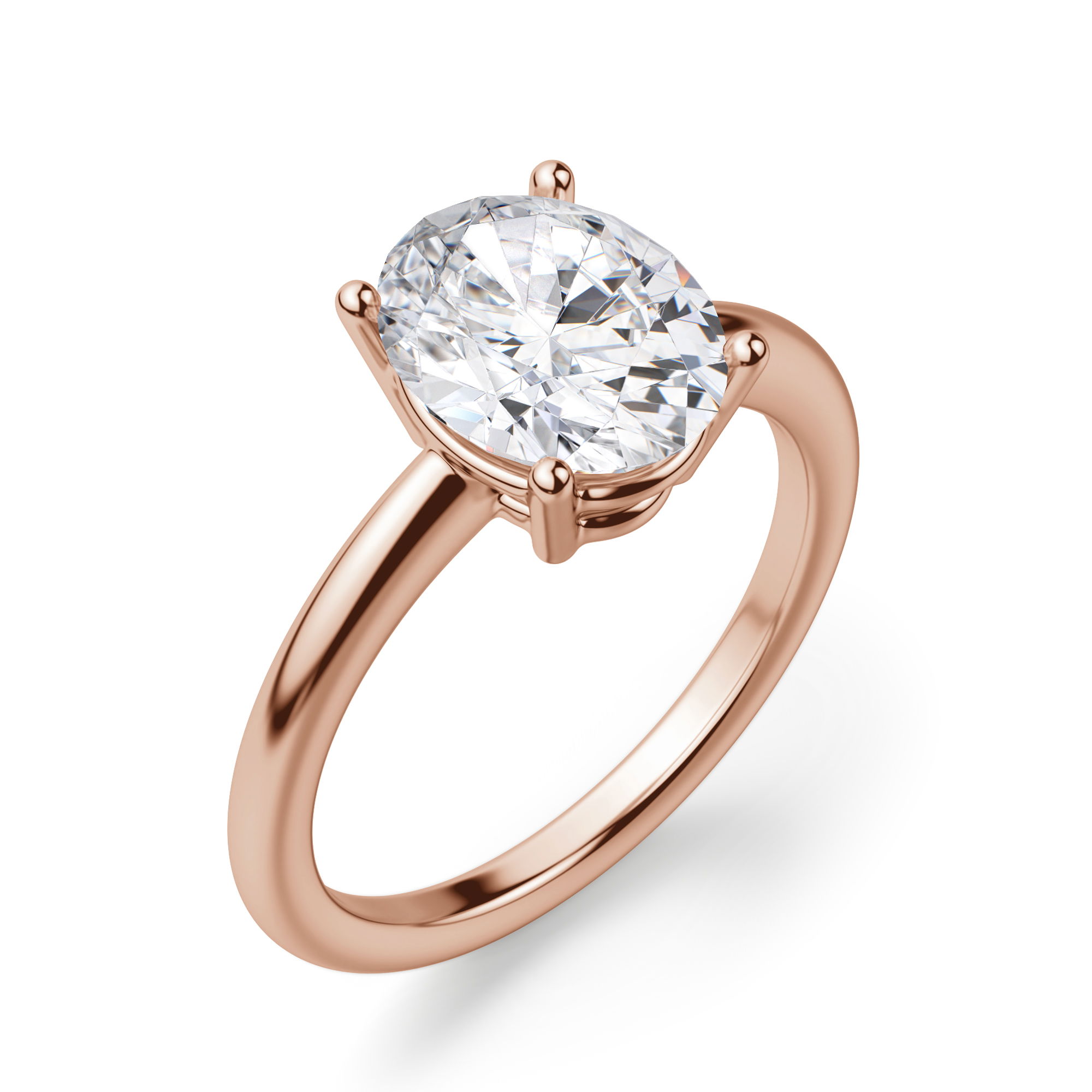 Basket Set Classic Oval Cut Engagement Ring