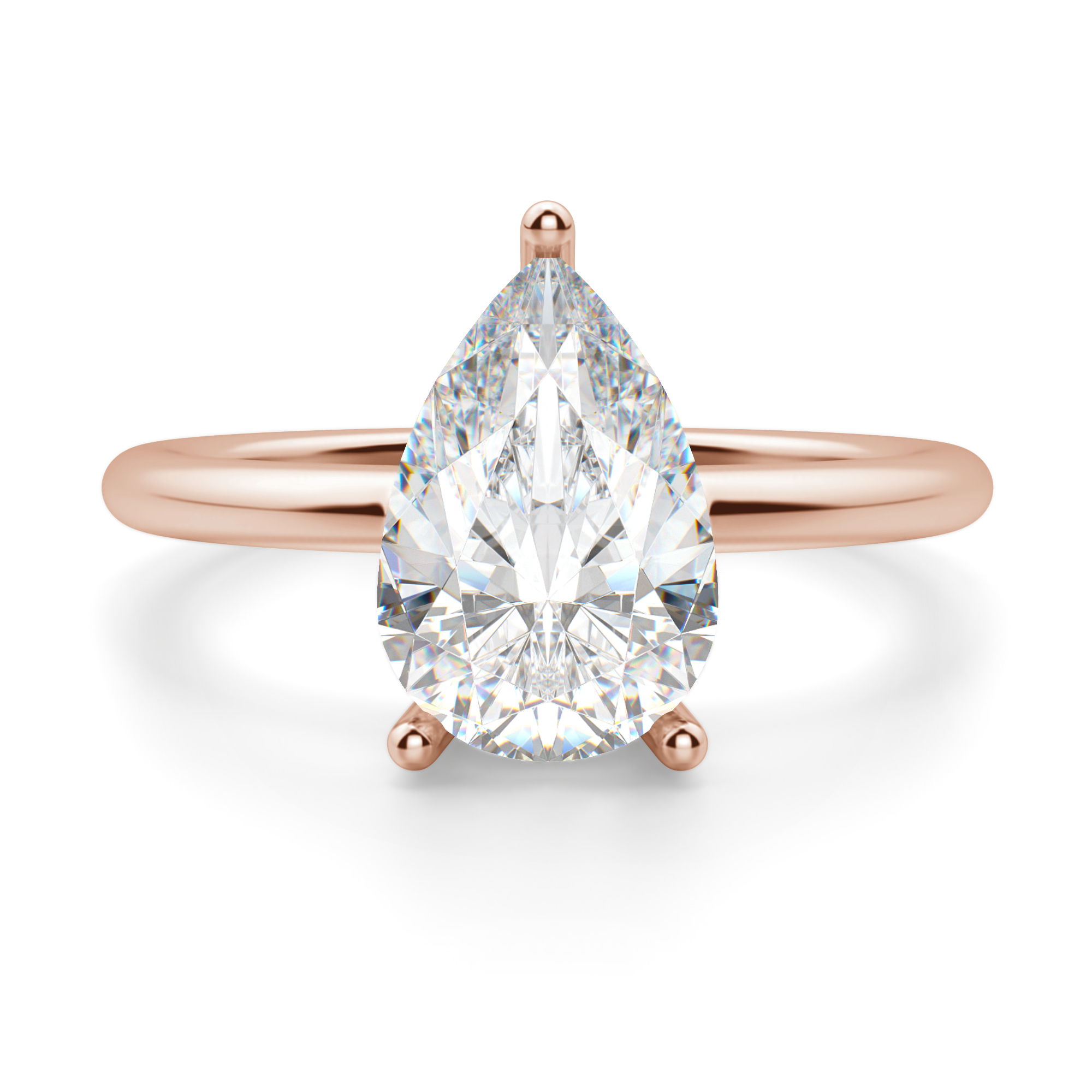 Basket Set Classic Pear Cut Engagement Ring