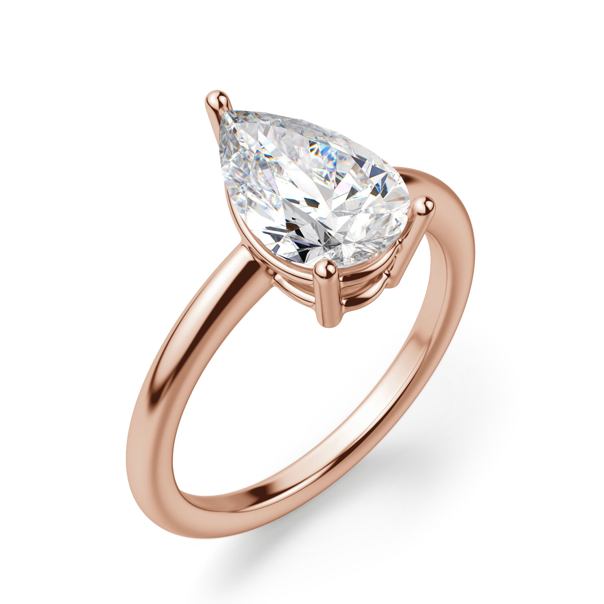 Basket Set Classic Pear Cut Engagement Ring