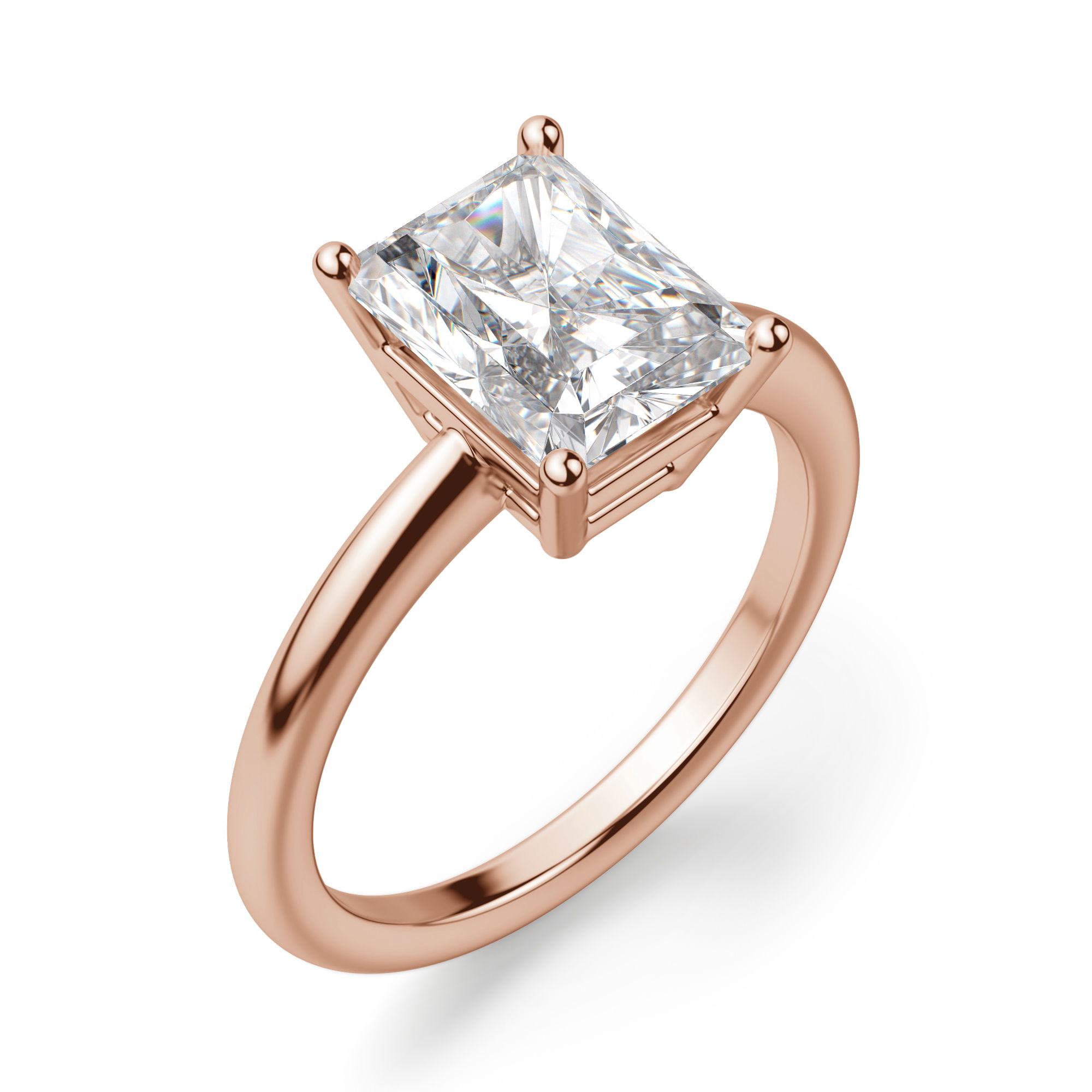 Basket Set Classic Radiant Cut Engagement Ring