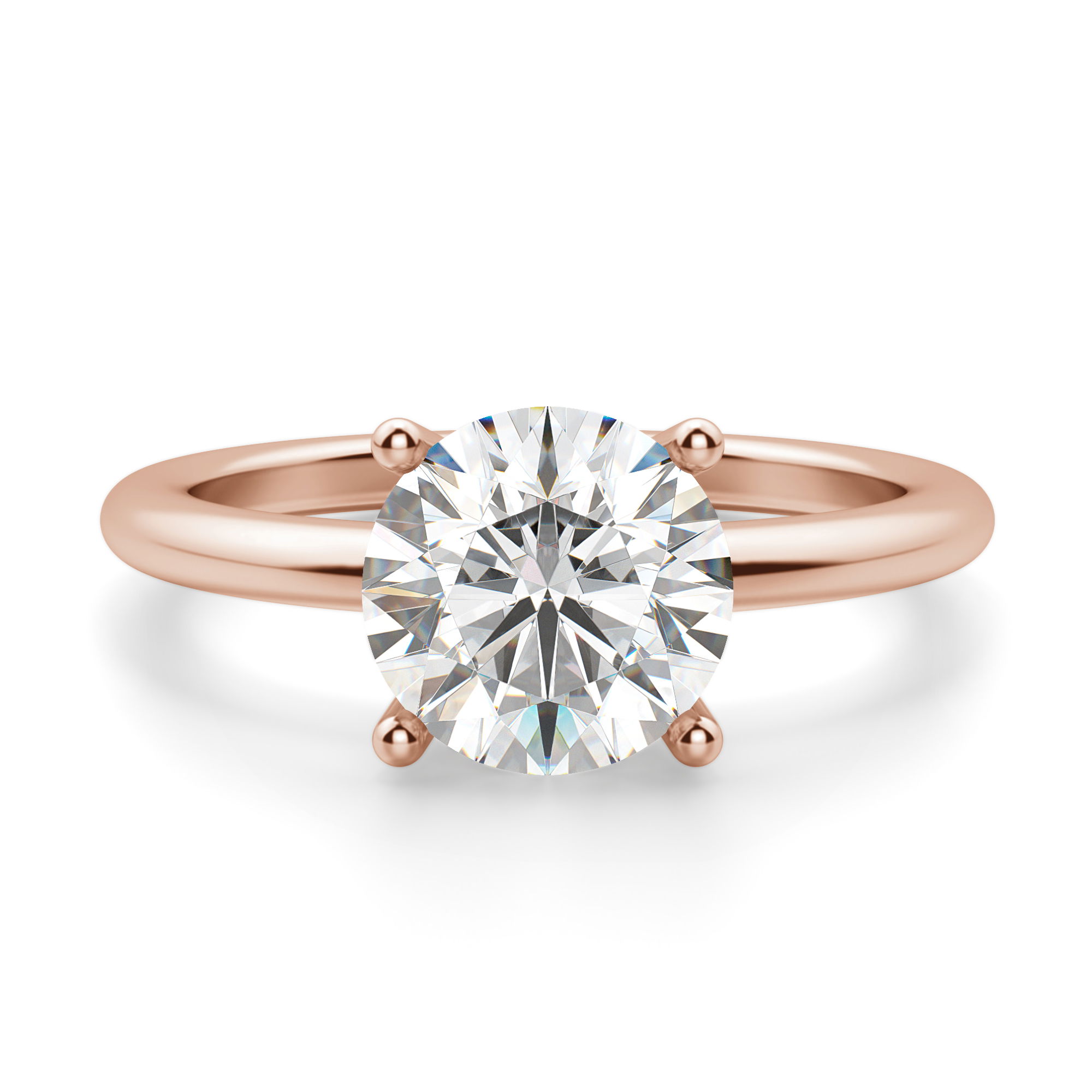 Basket Set Classic Round Cut Engagement Ring