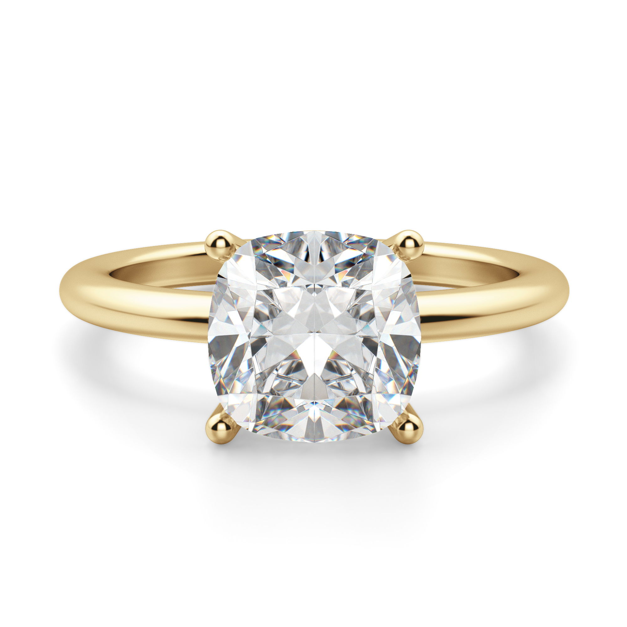 Basket Set Classic Cushion Cut Engagement Ring