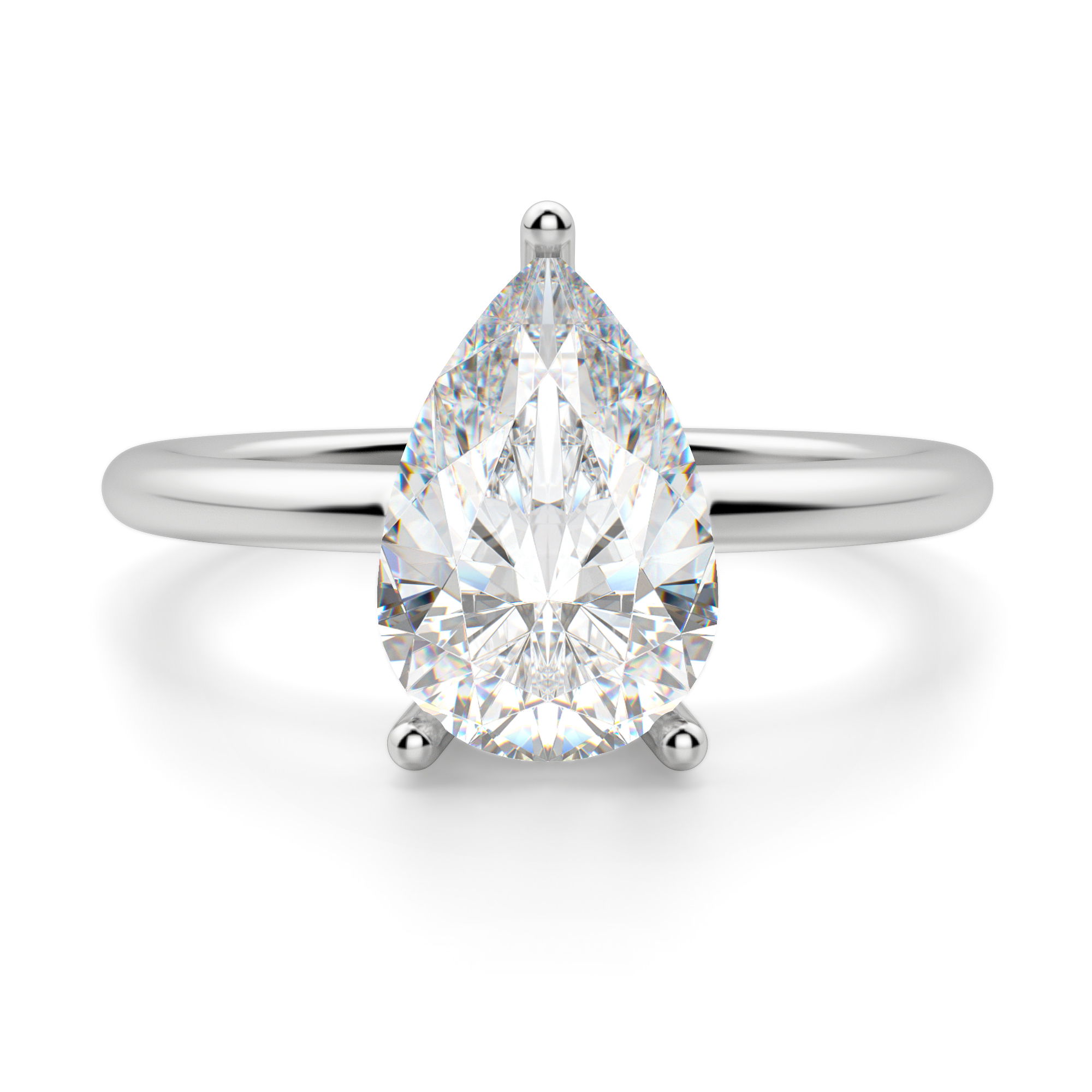 Basket Set Classic Pear Cut Engagement Ring
