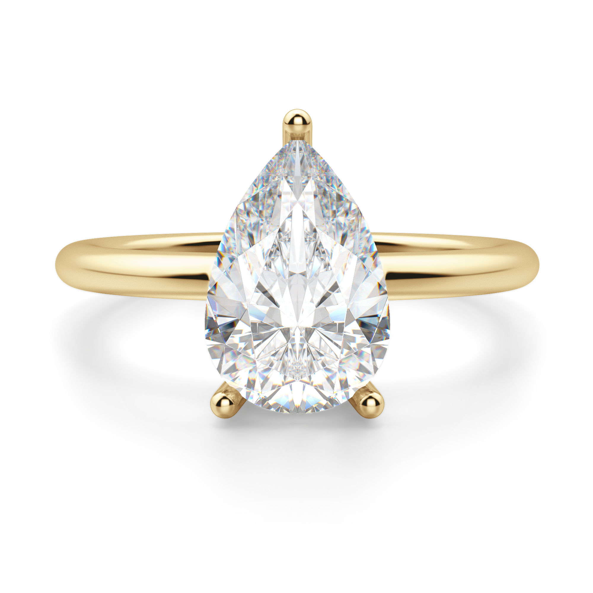 Basket Set Classic Pear Cut Engagement Ring