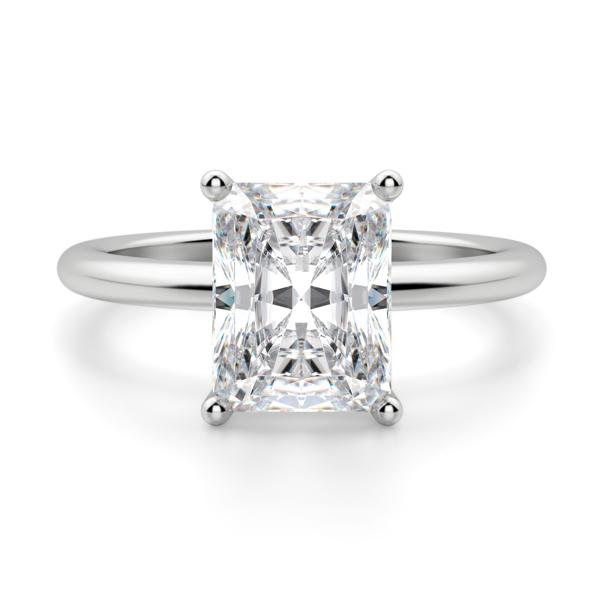 Basket Set Classic Radiant Cut Engagement Ring