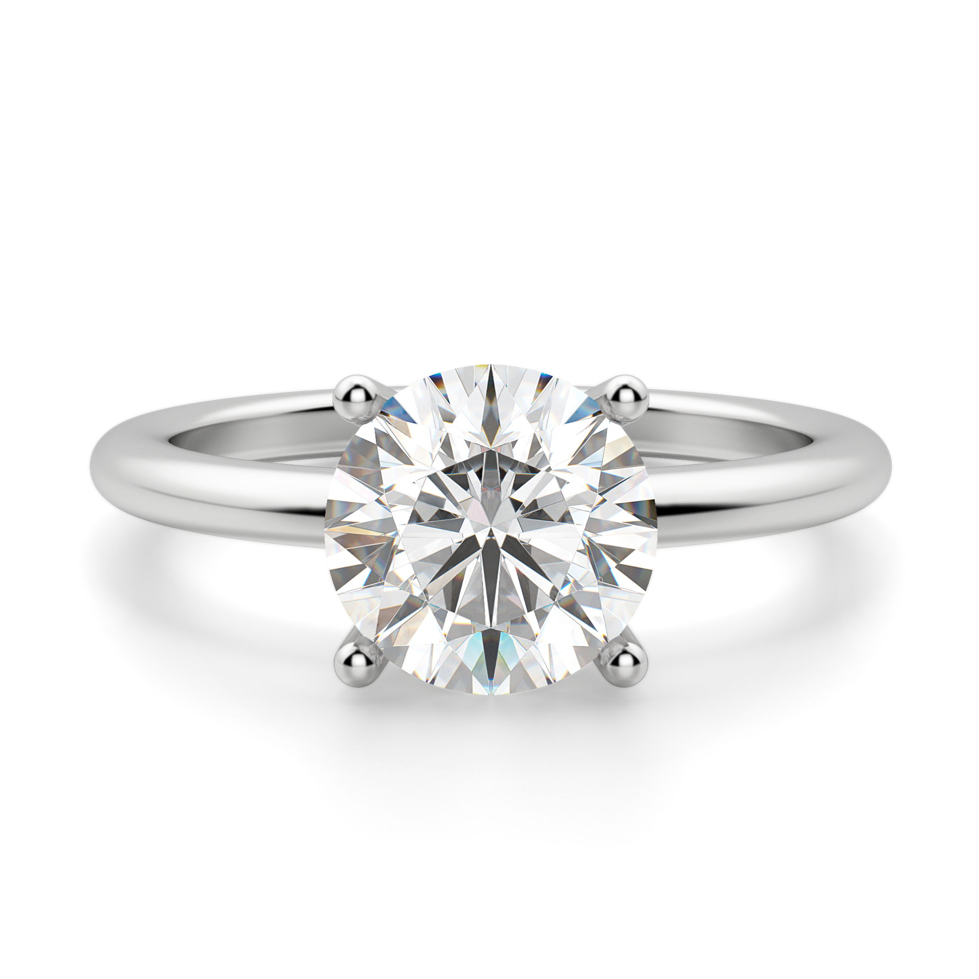 Basket Set Classic Round Cut Engagement Ring