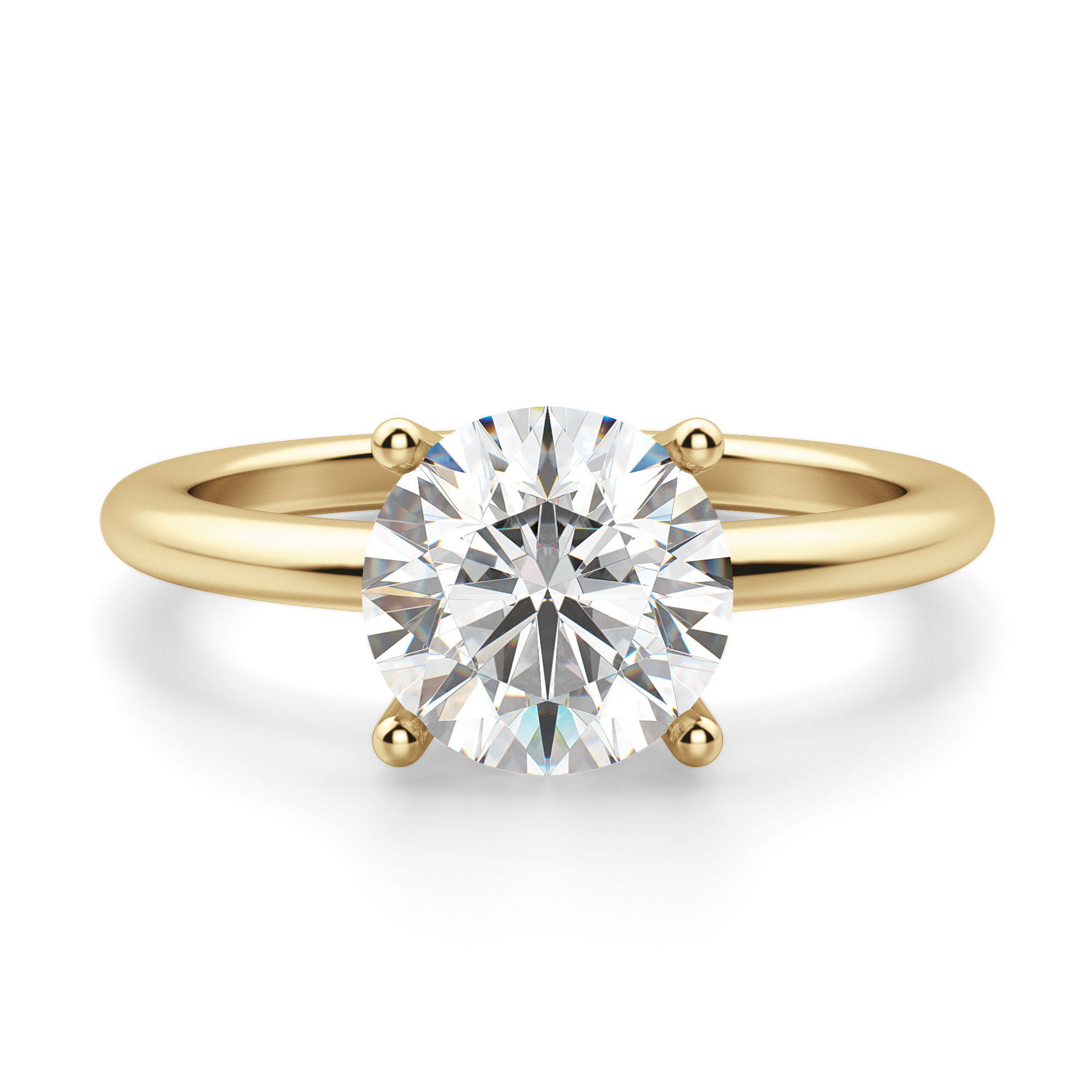 Basket Set Classic Round Cut Engagement Ring