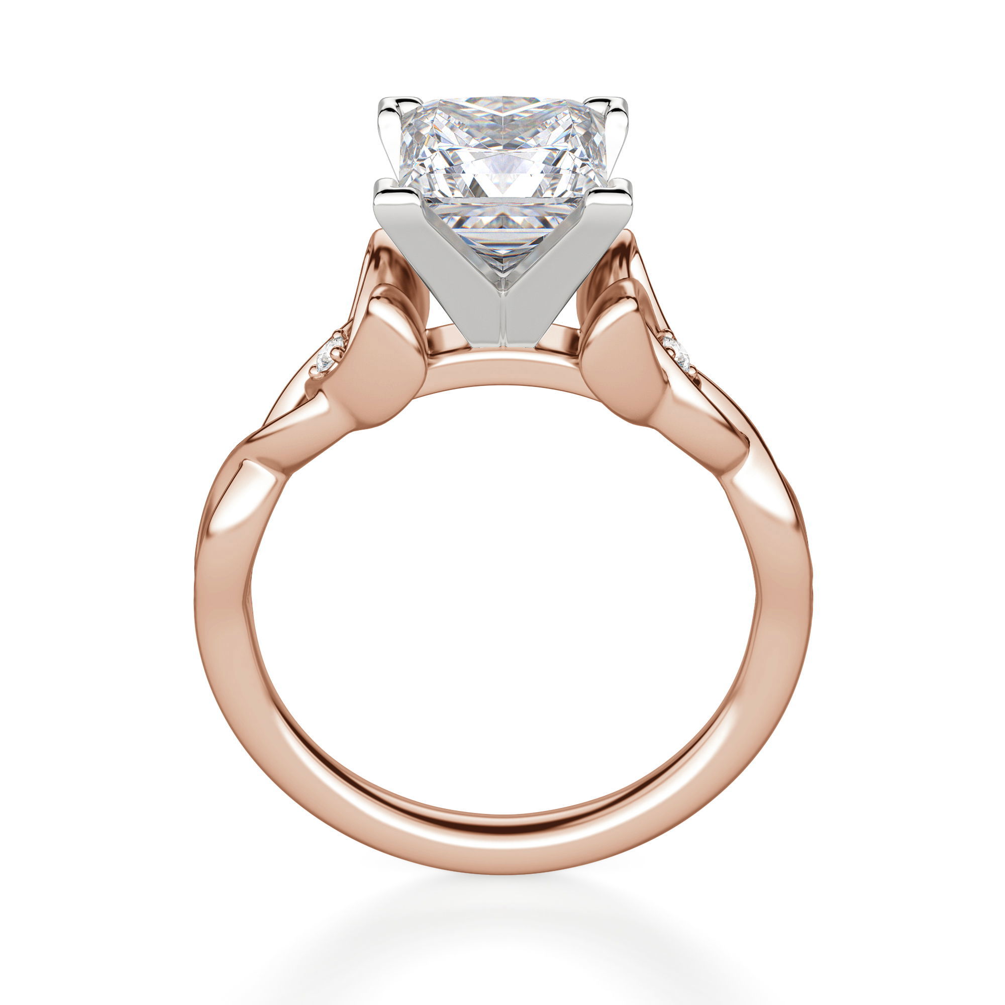 Celtic Knot Princess Cut Engagement Ring