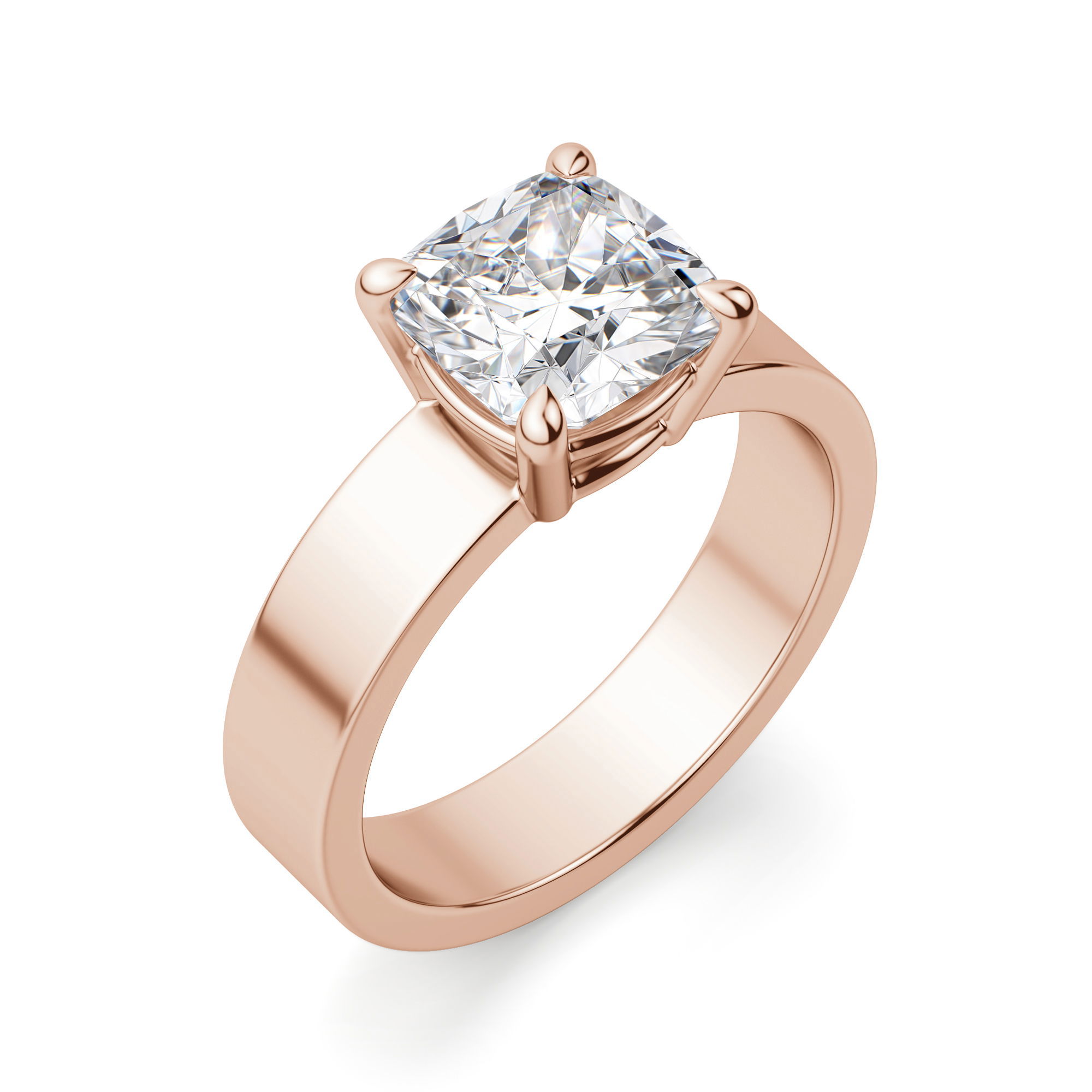 Basket Set Bold Cushion Cut Engagement Ring