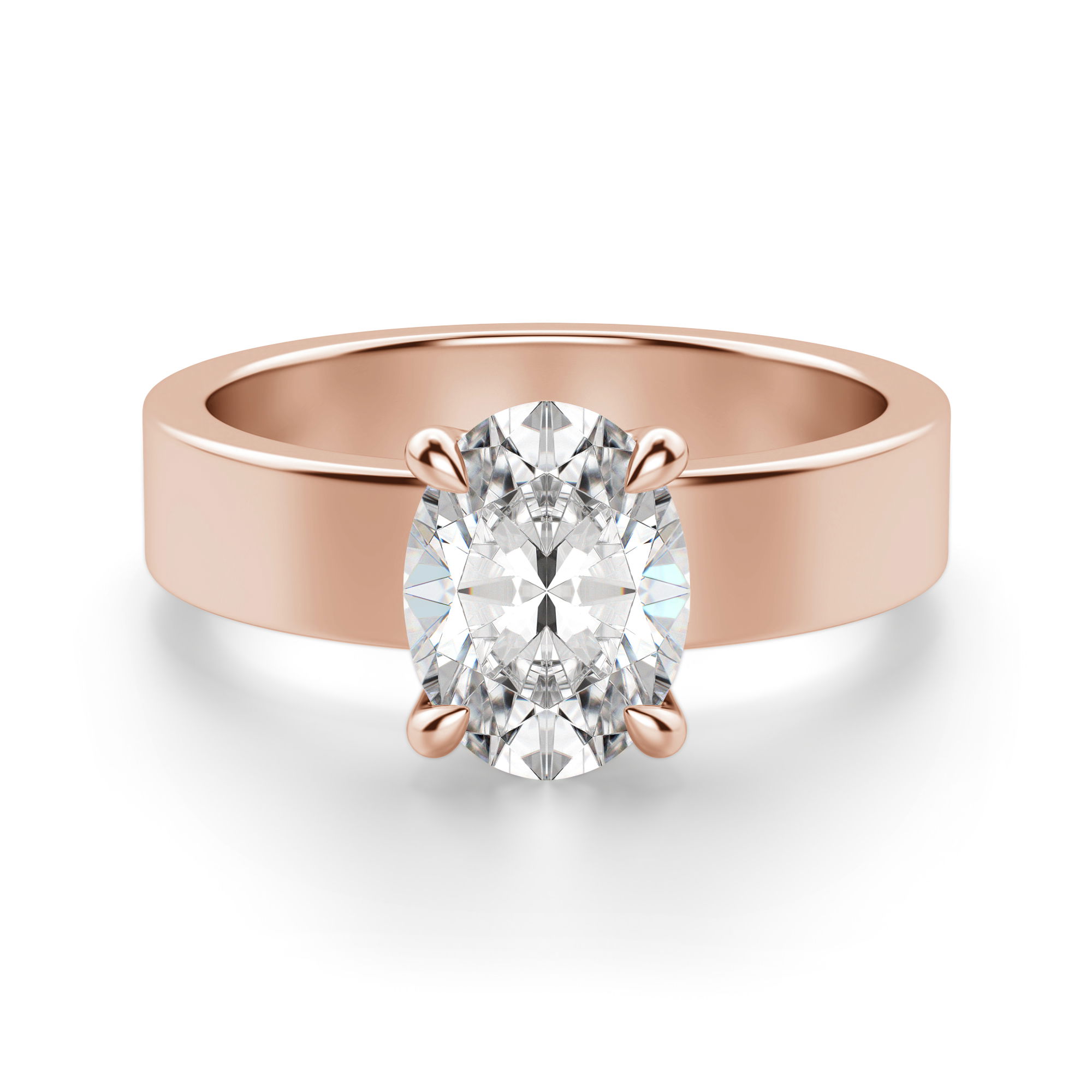 Basket Set Bold Oval Cut Engagement Ring