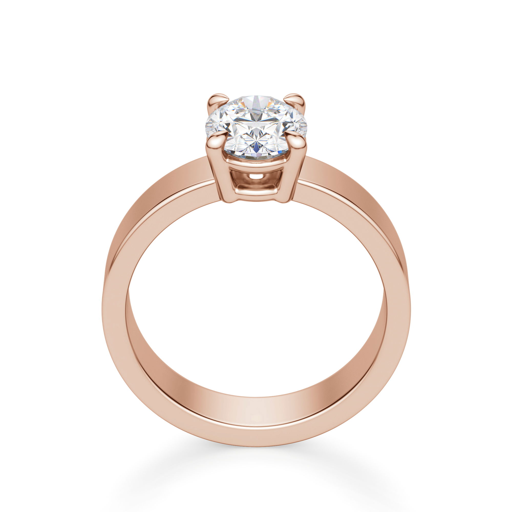 Basket Set Bold Oval Cut Engagement Ring