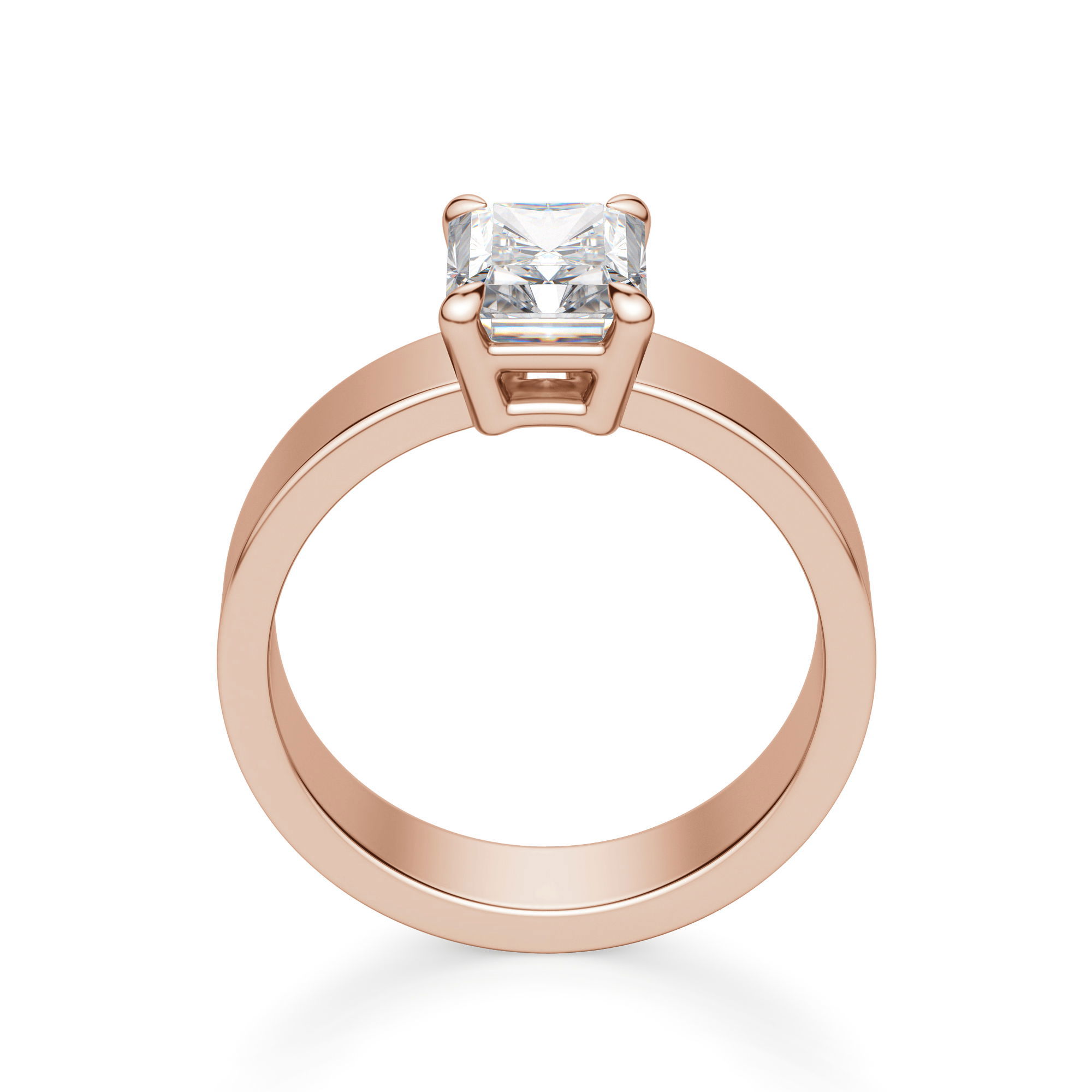 Basket Set Bold Radiant Cut Engagement Ring