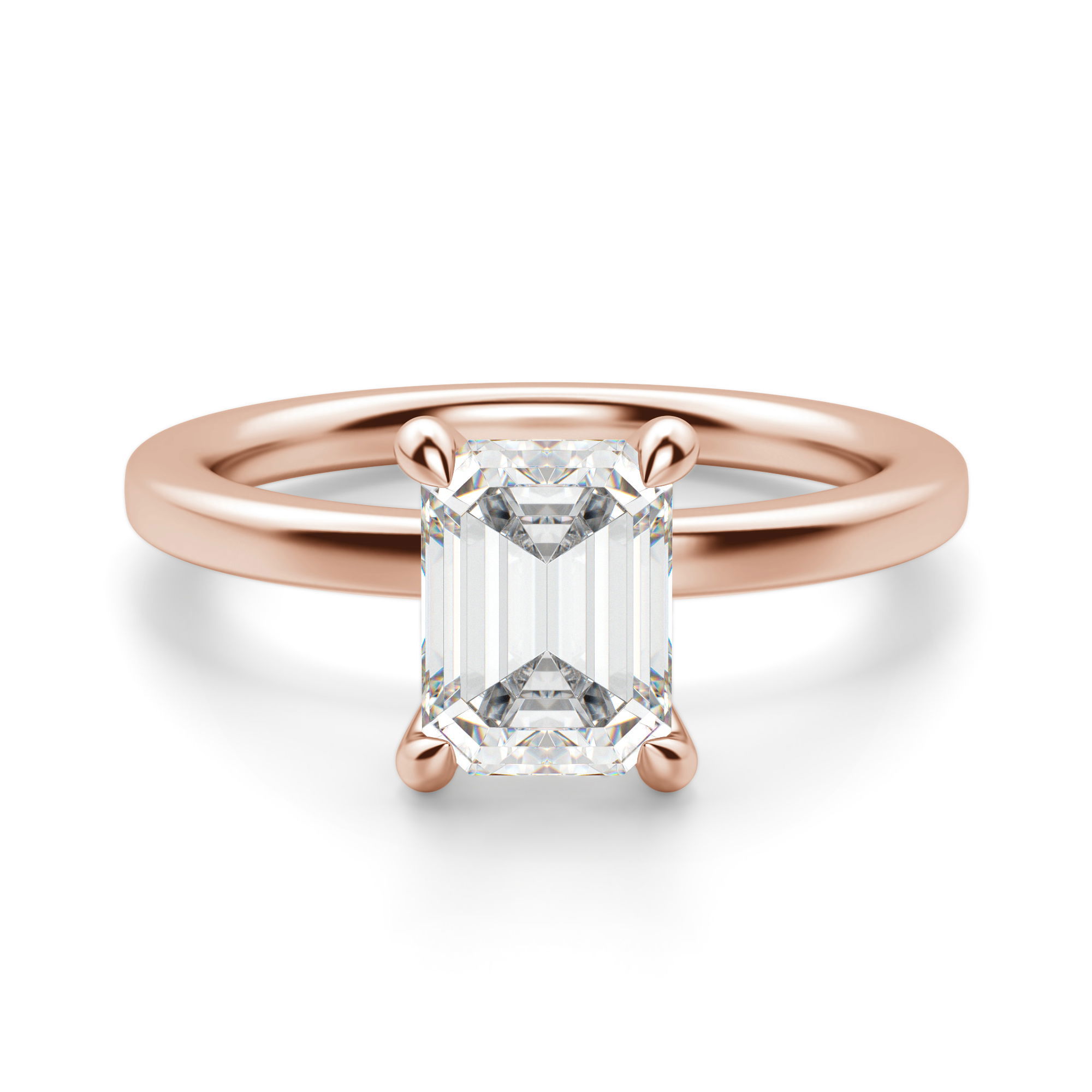 Arezzo Classic Emerald Cut Engagement Ring