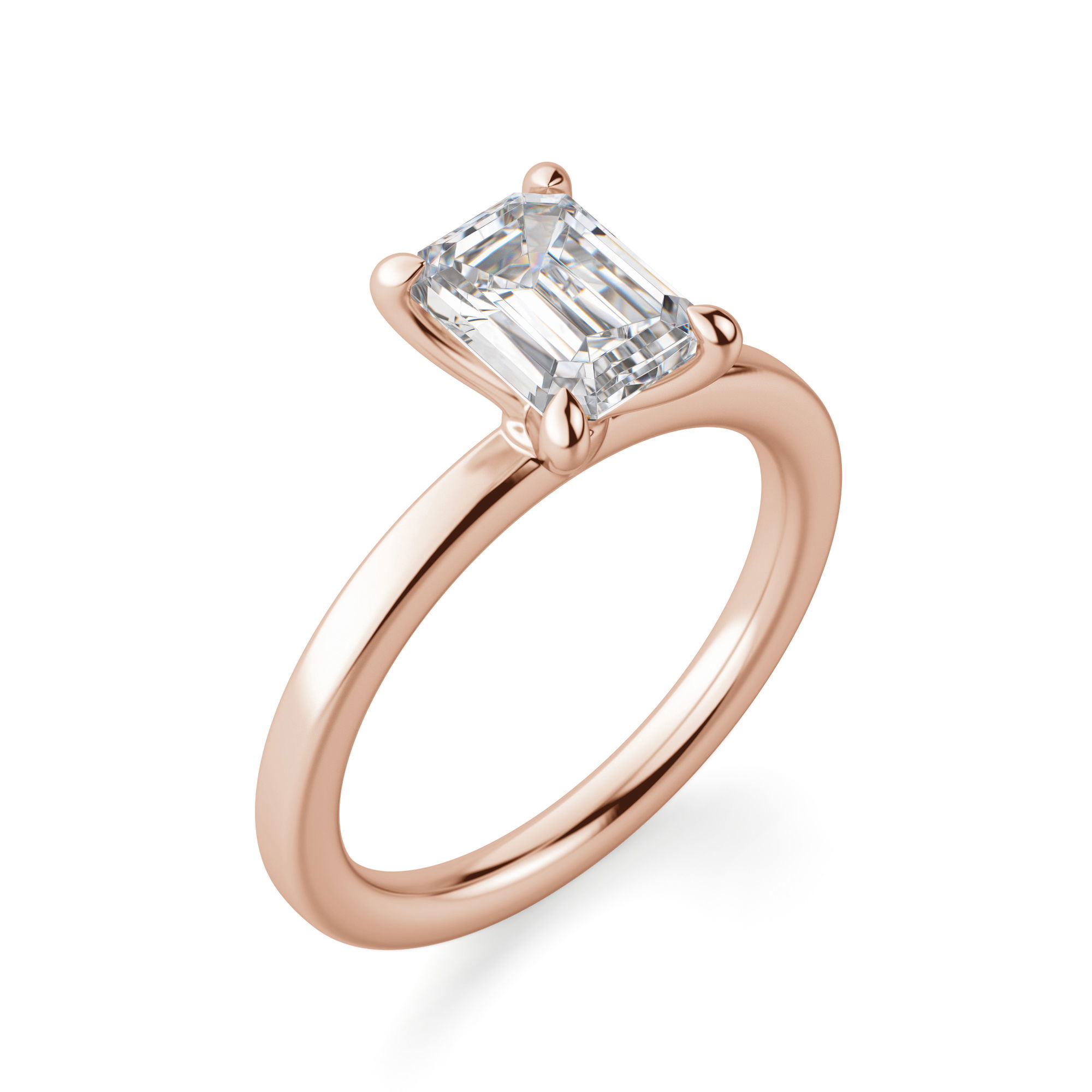 Arezzo Classic Emerald Cut Engagement Ring
