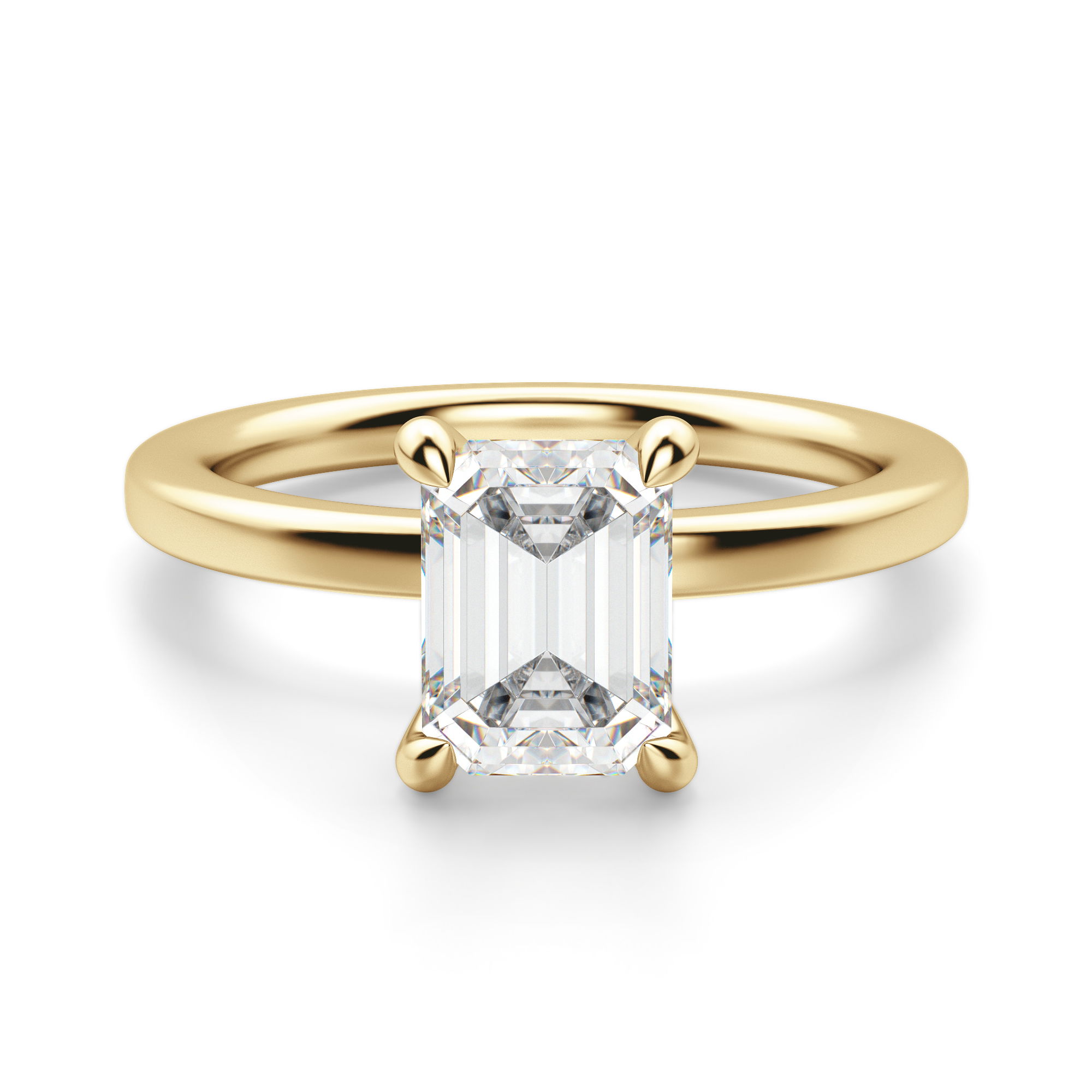 Arezzo Classic Emerald Cut Engagement Ring