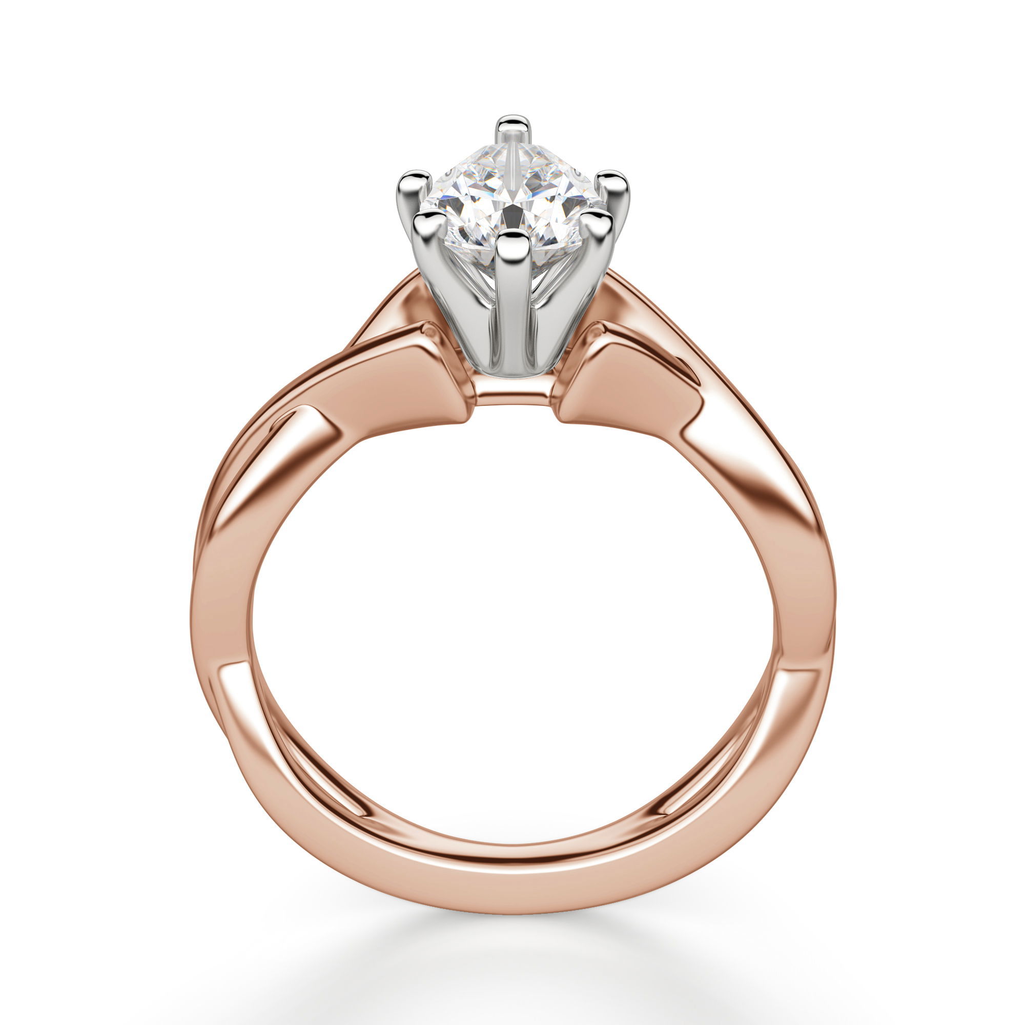 Twisted Classic Pear Cut Engagement Ring
