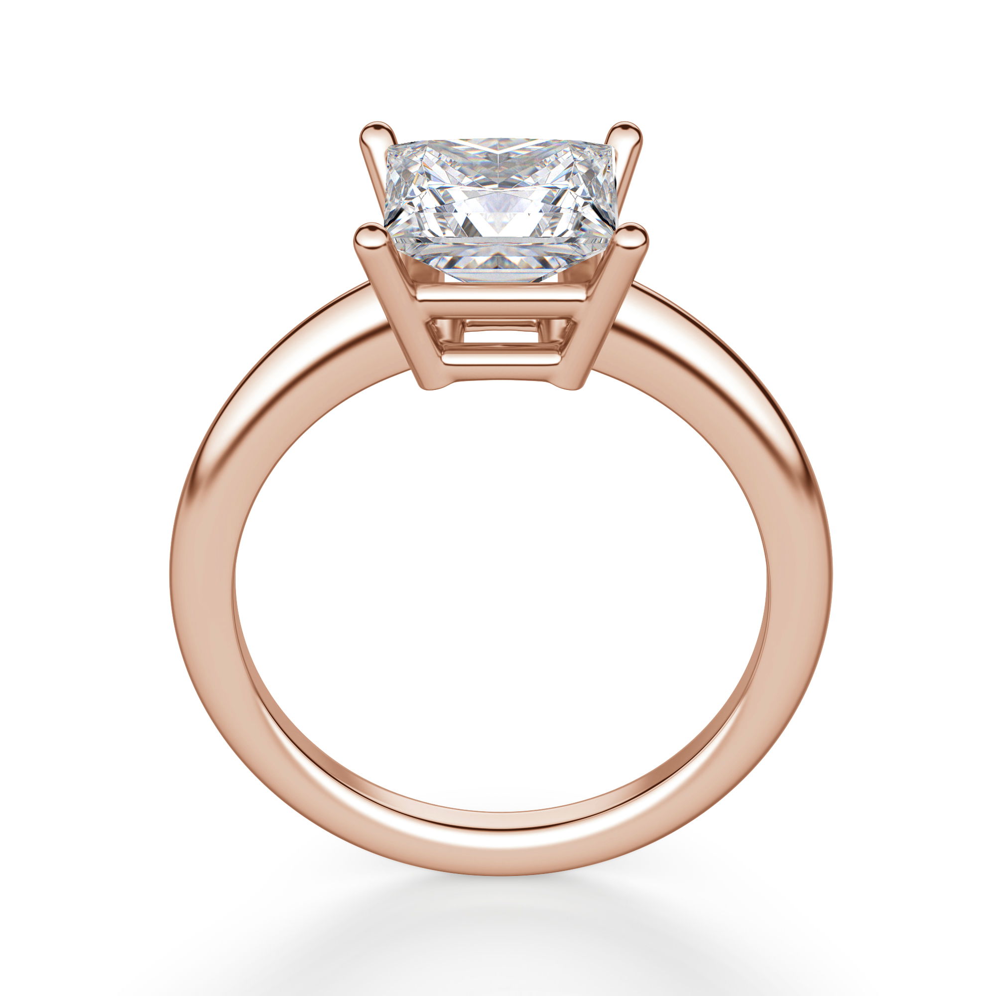 Basket Set Classic Princess Cut Engagement Ring