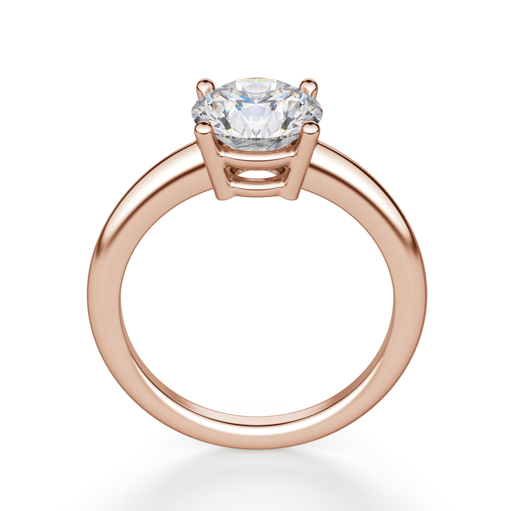 Basket Set Classic Round Cut Engagement Ring