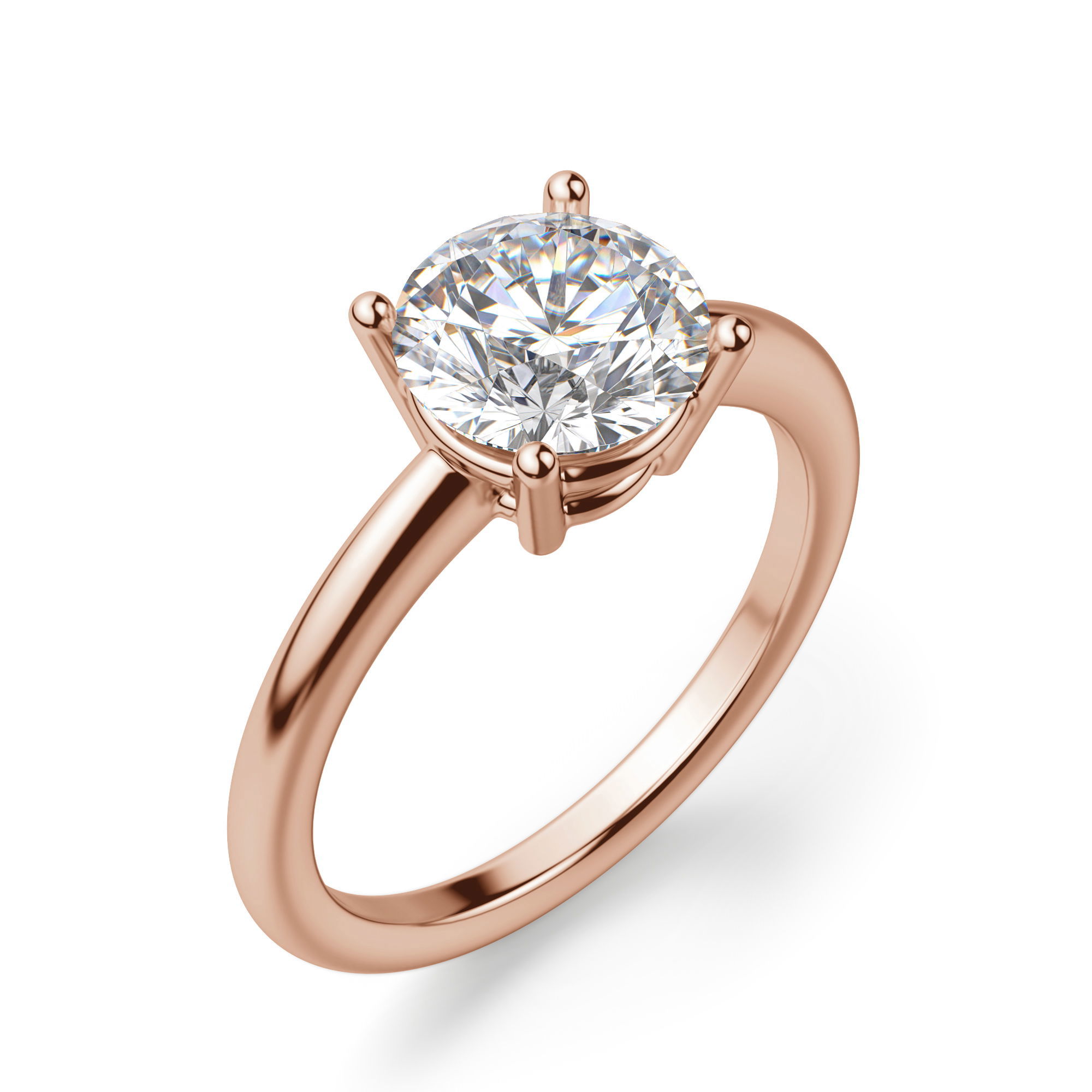 Basket Set Classic Round Cut Engagement Ring
