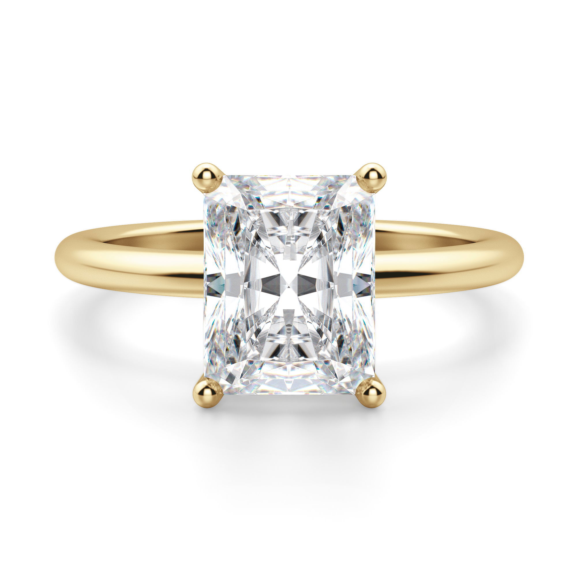 Basket Set Classic Radiant Cut Engagement Ring