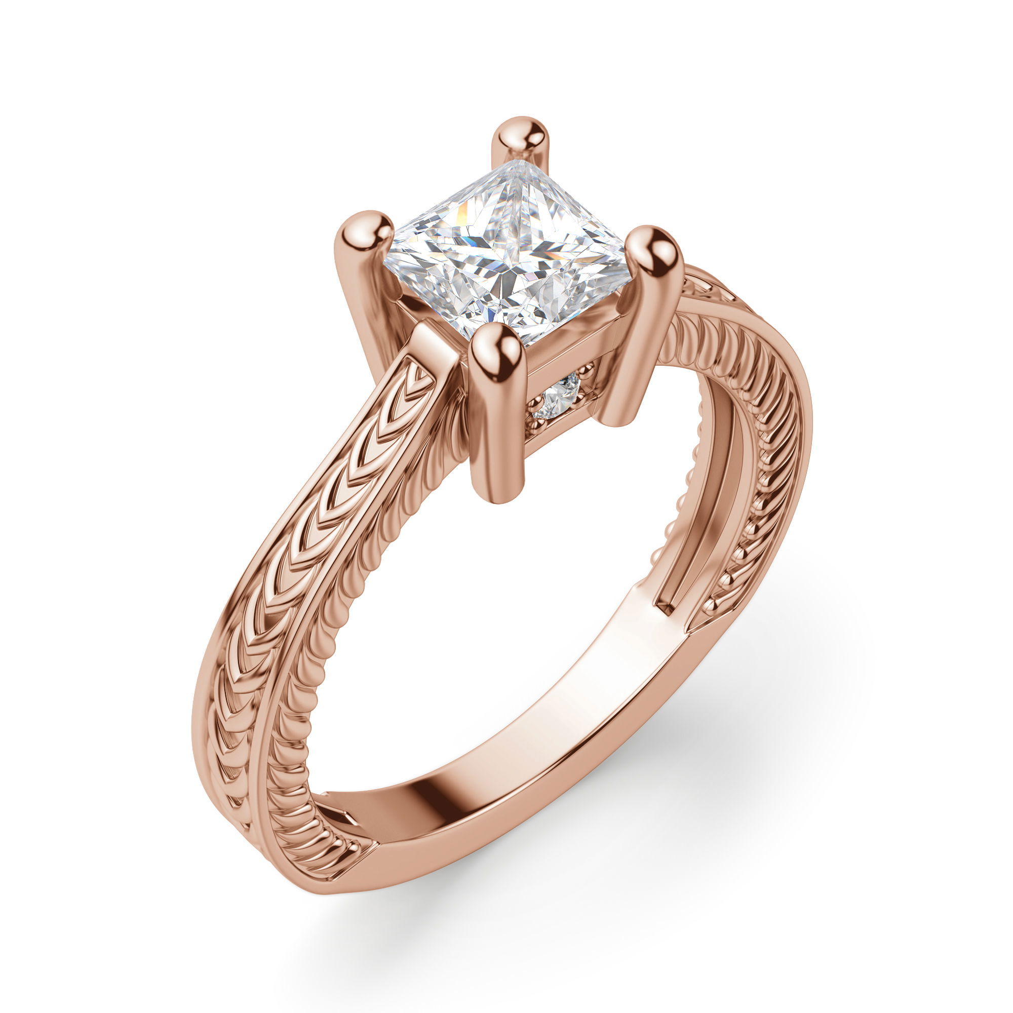 Sage Classic Princess Cut Engagement Ring