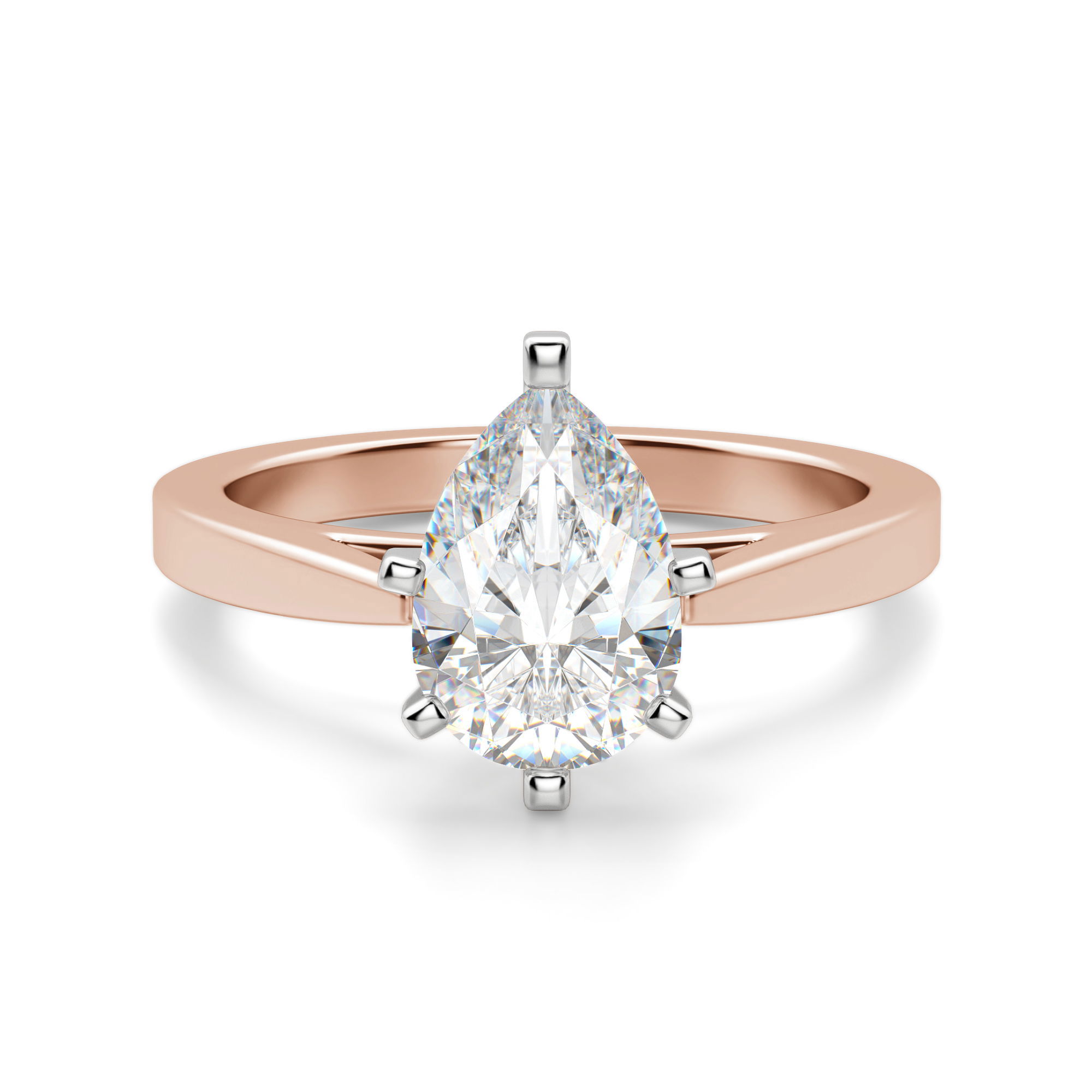 Cathedral Pear Cut Engagement Ring