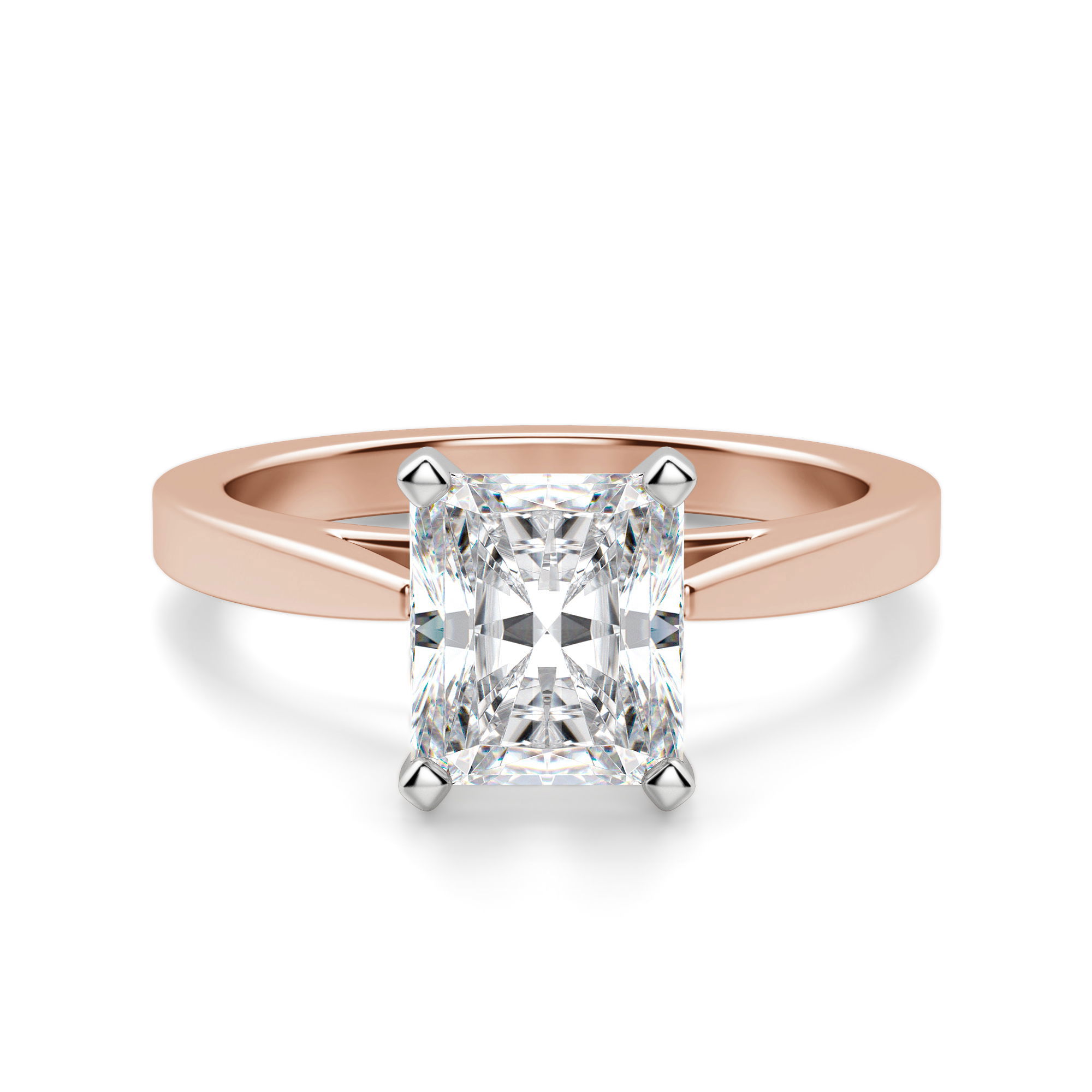 Cathedral Radiant Cut Engagement Ring