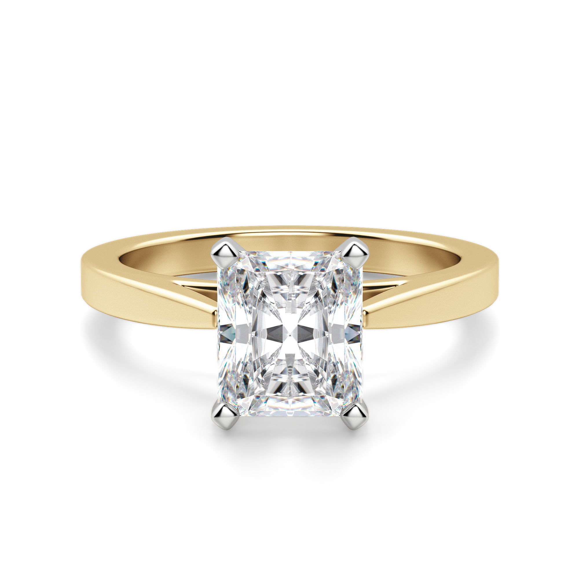 Cathedral Radiant Cut Engagement Ring