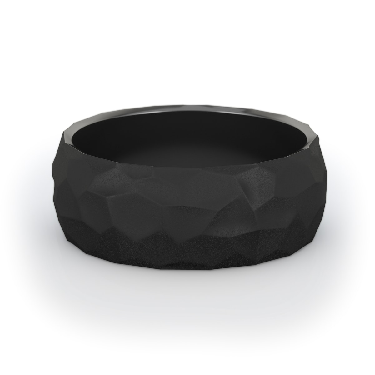Obsidian Hammered Comfort Fit Wedding Band