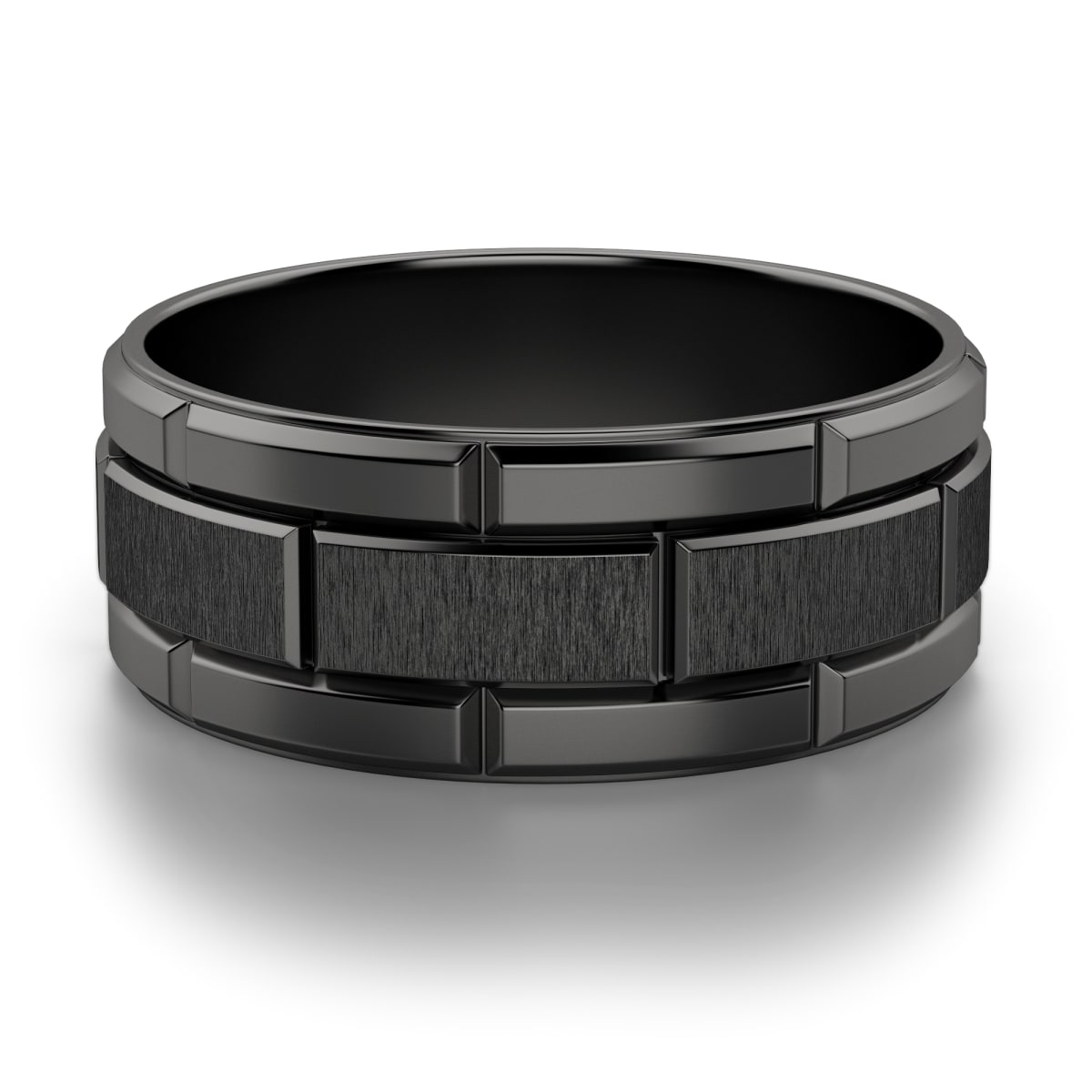 Obsidian Brick Wedding Band