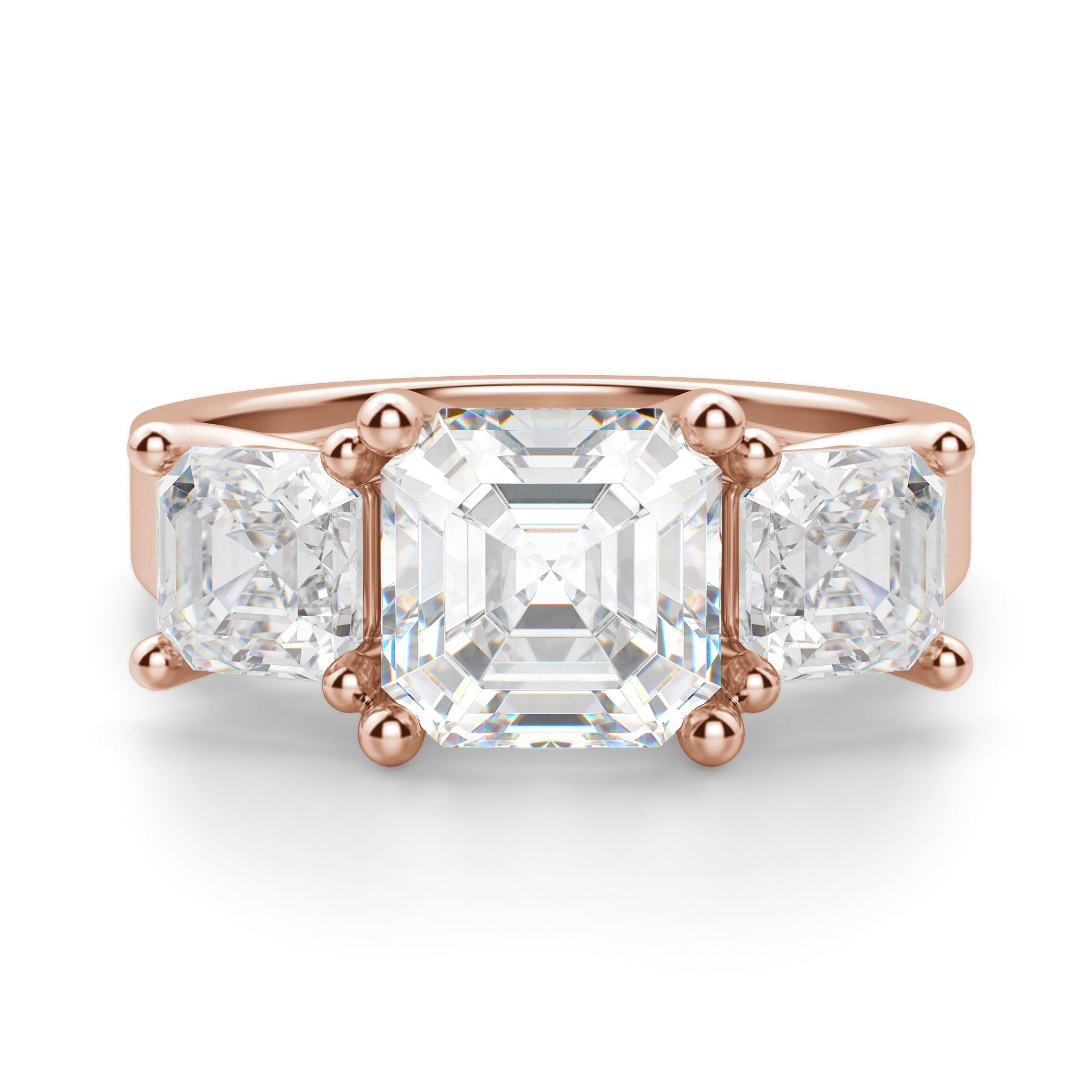 Allure Asscher Cut Engagement Ring