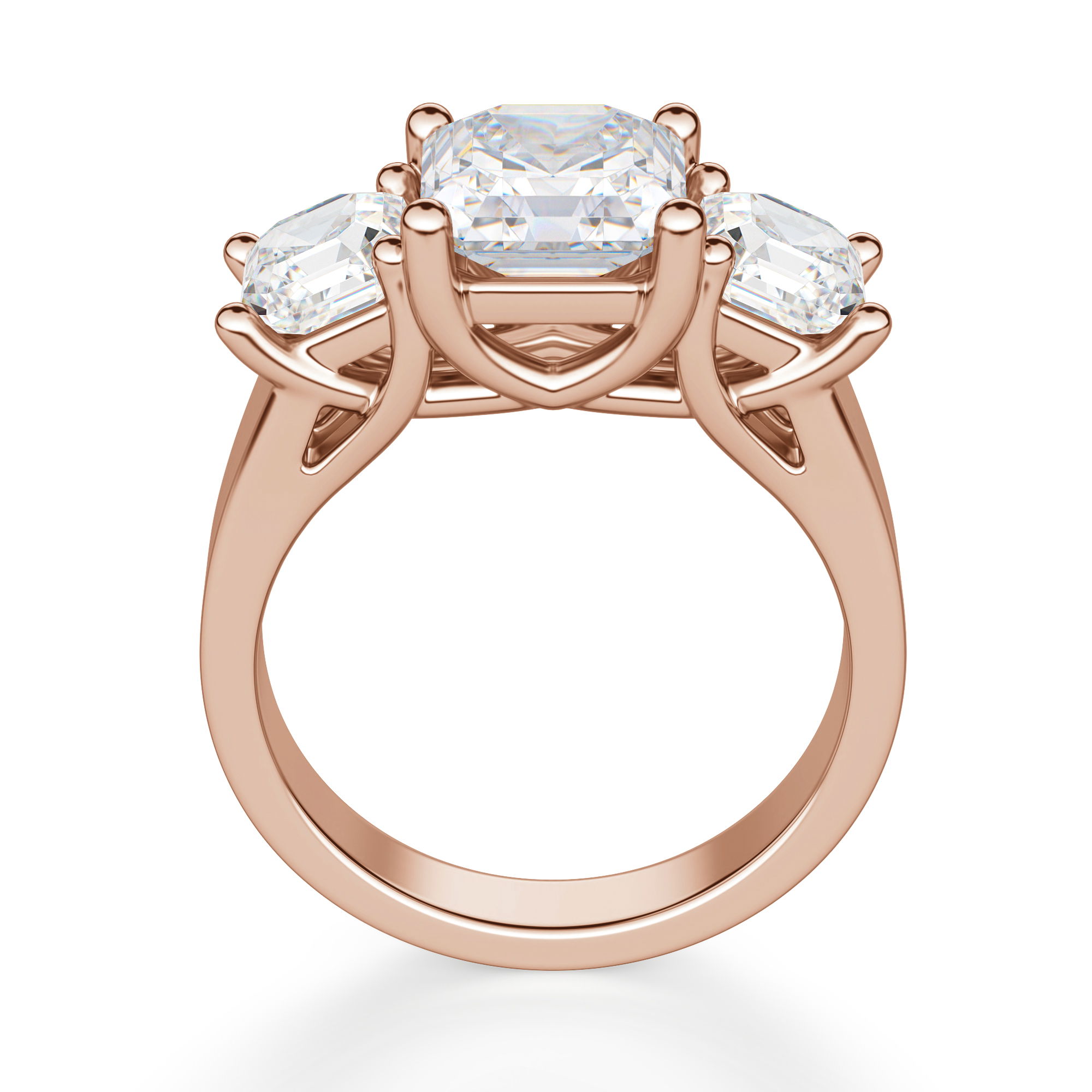 Allure Asscher Cut Engagement Ring