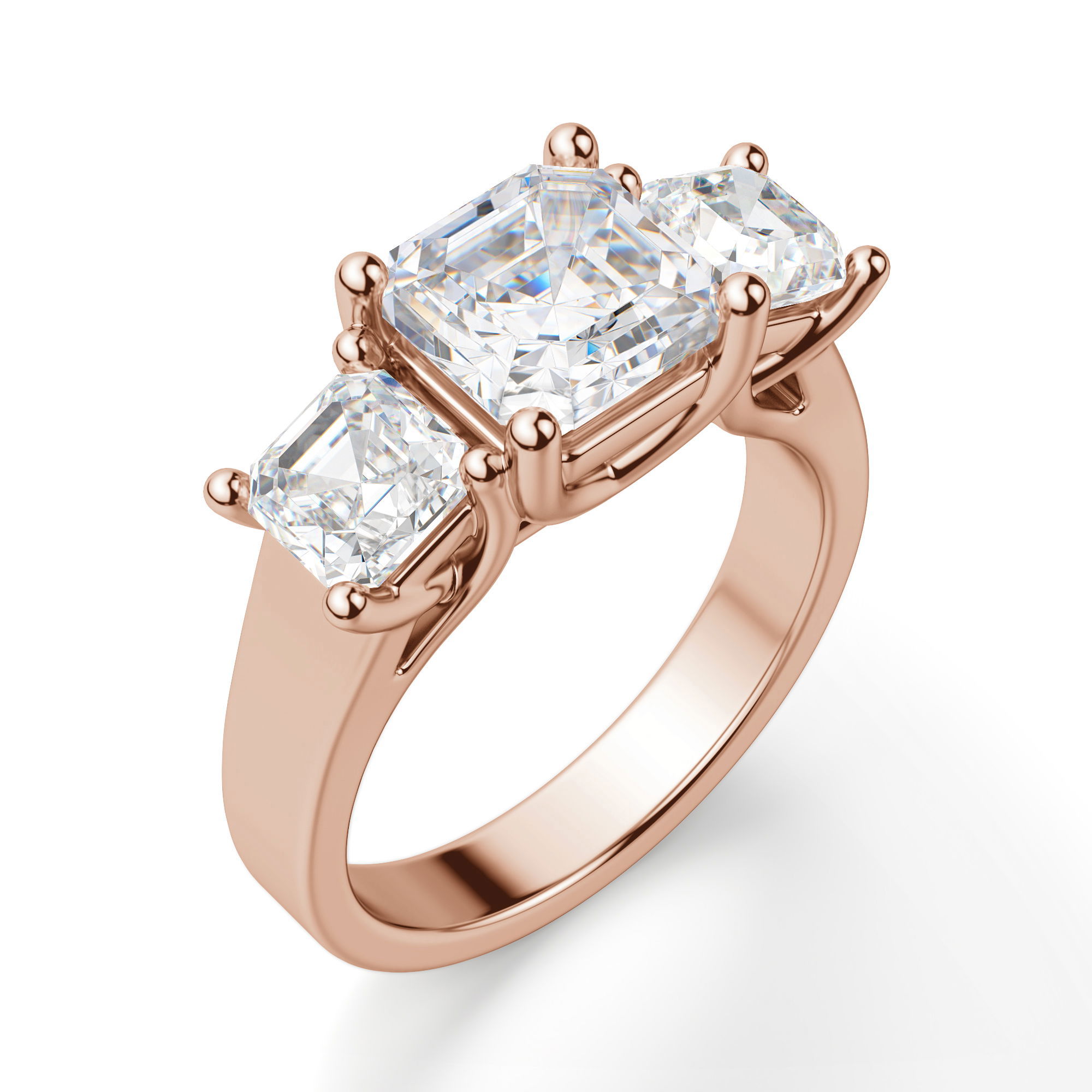 Allure Asscher Cut Engagement Ring