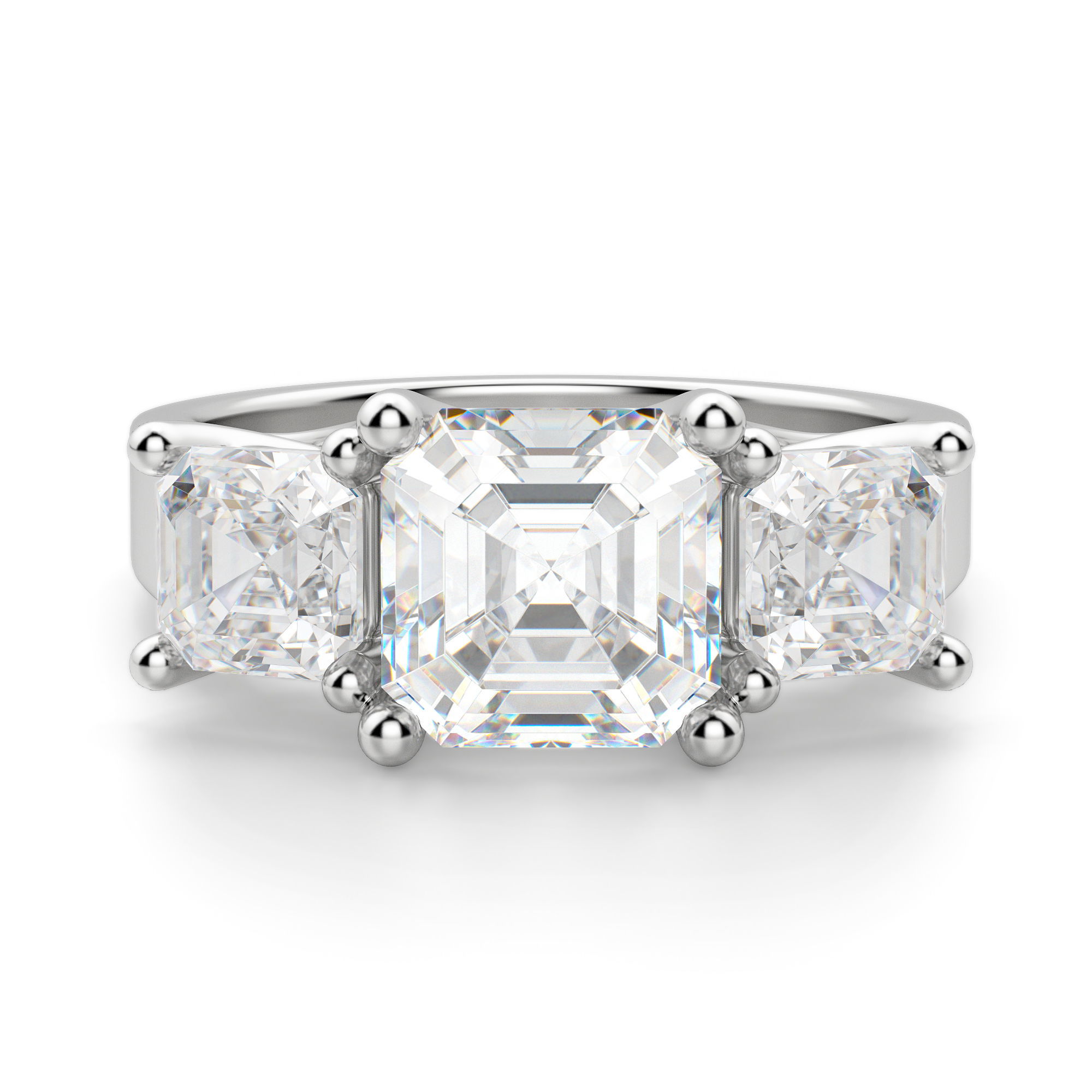Allure Asscher Cut Engagement Ring